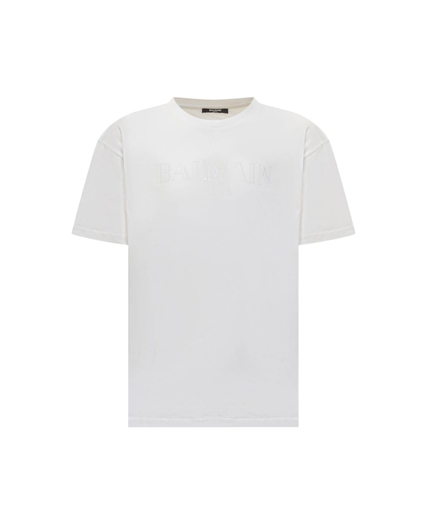 Balmain Kids T-shirt With Embossed Logo - White