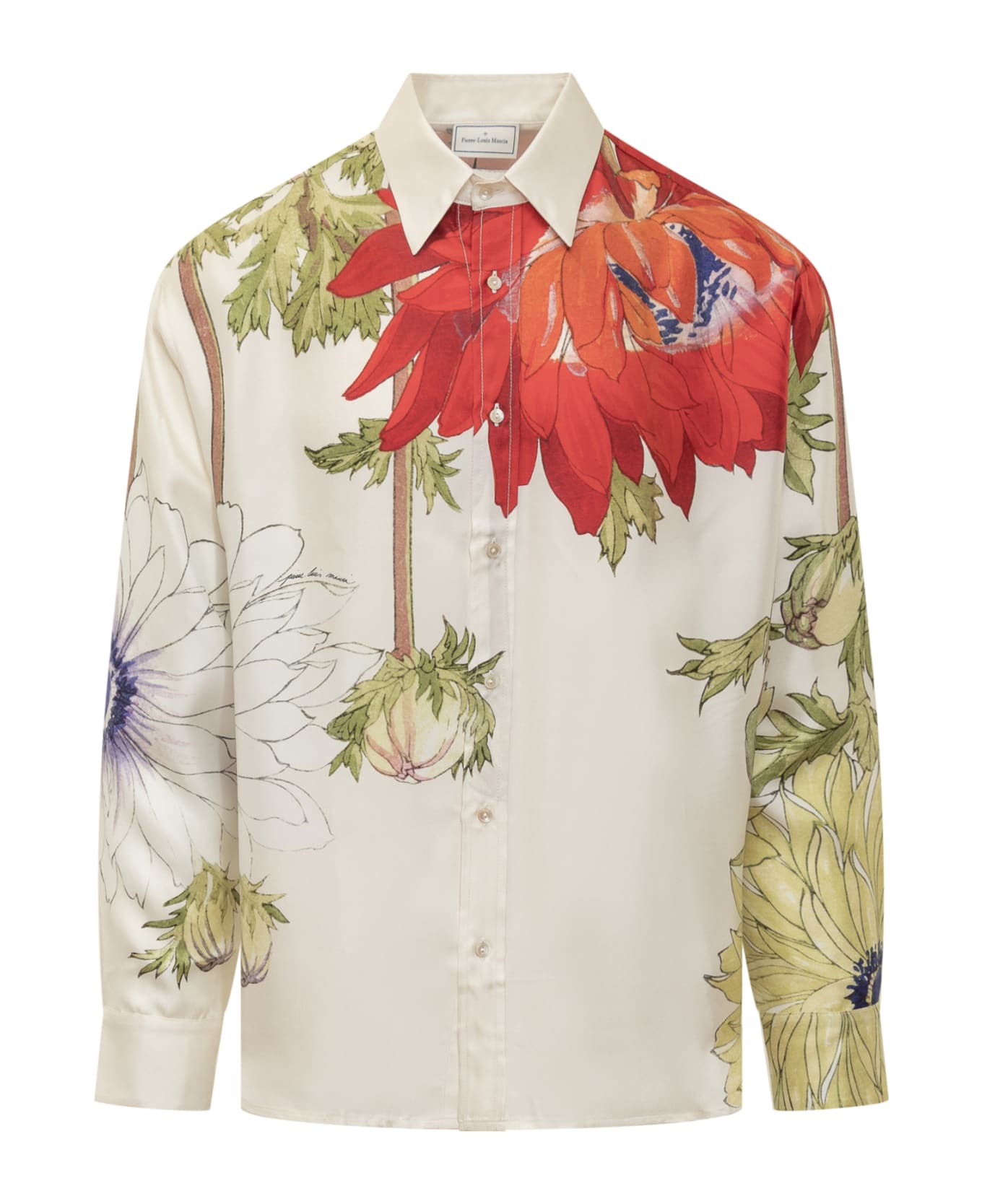 Pierre-Louis Mascia Silk Shirt - BIANCO FANTASIA シャツ