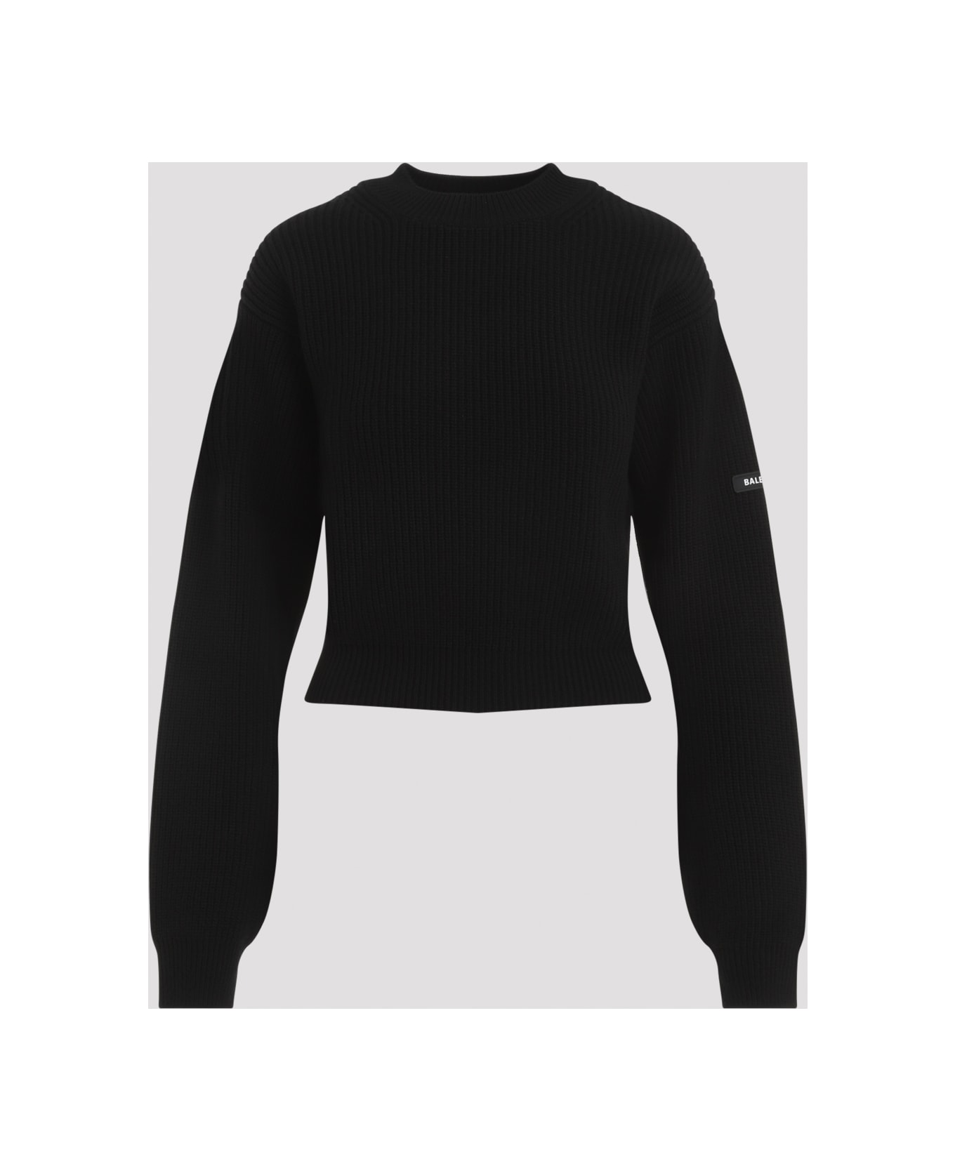 Balenciaga Cropped Sweater - Black