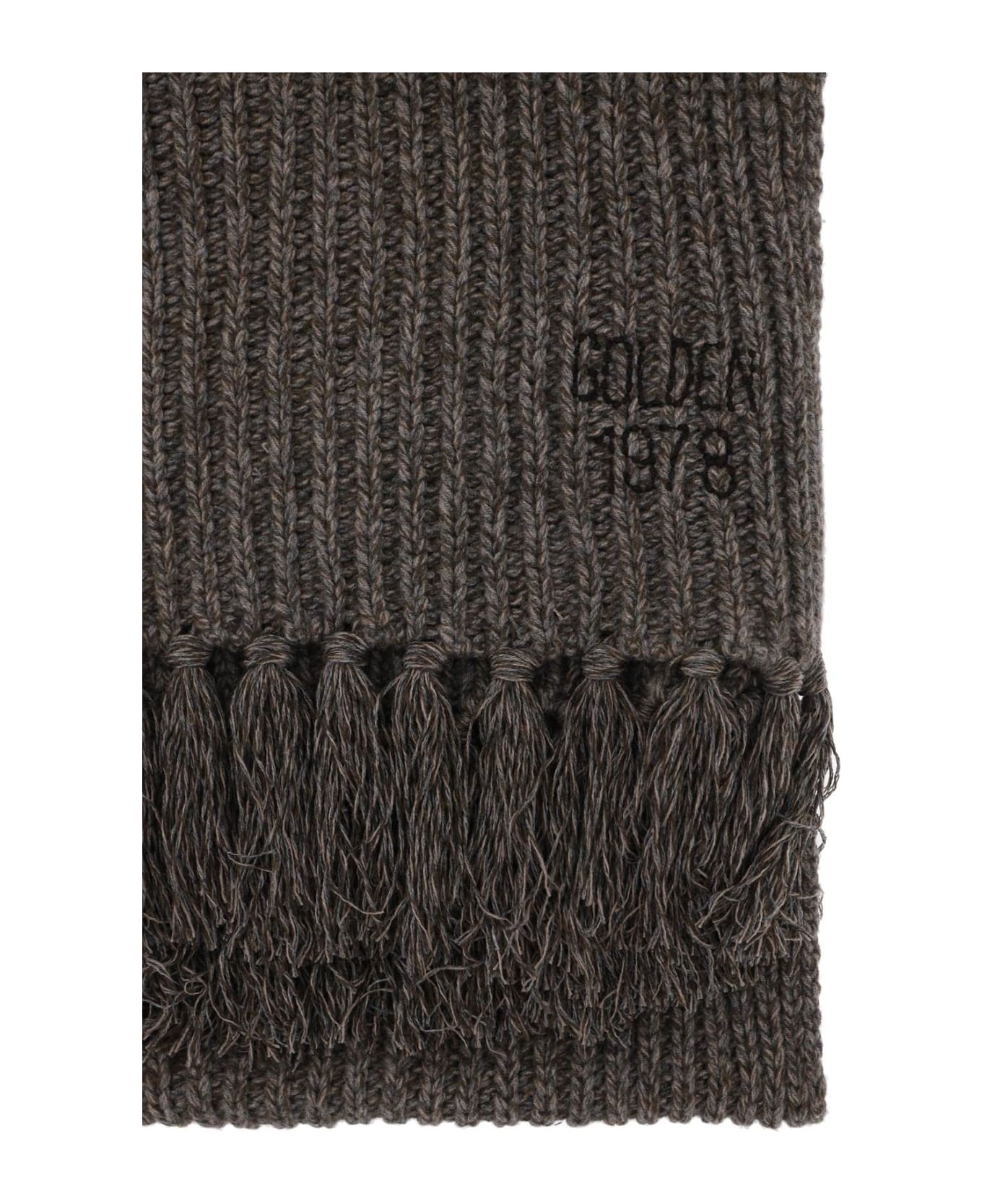 Golden Goose Journey Wool And Cashmere Scarf - ASH BROWN (Brown)