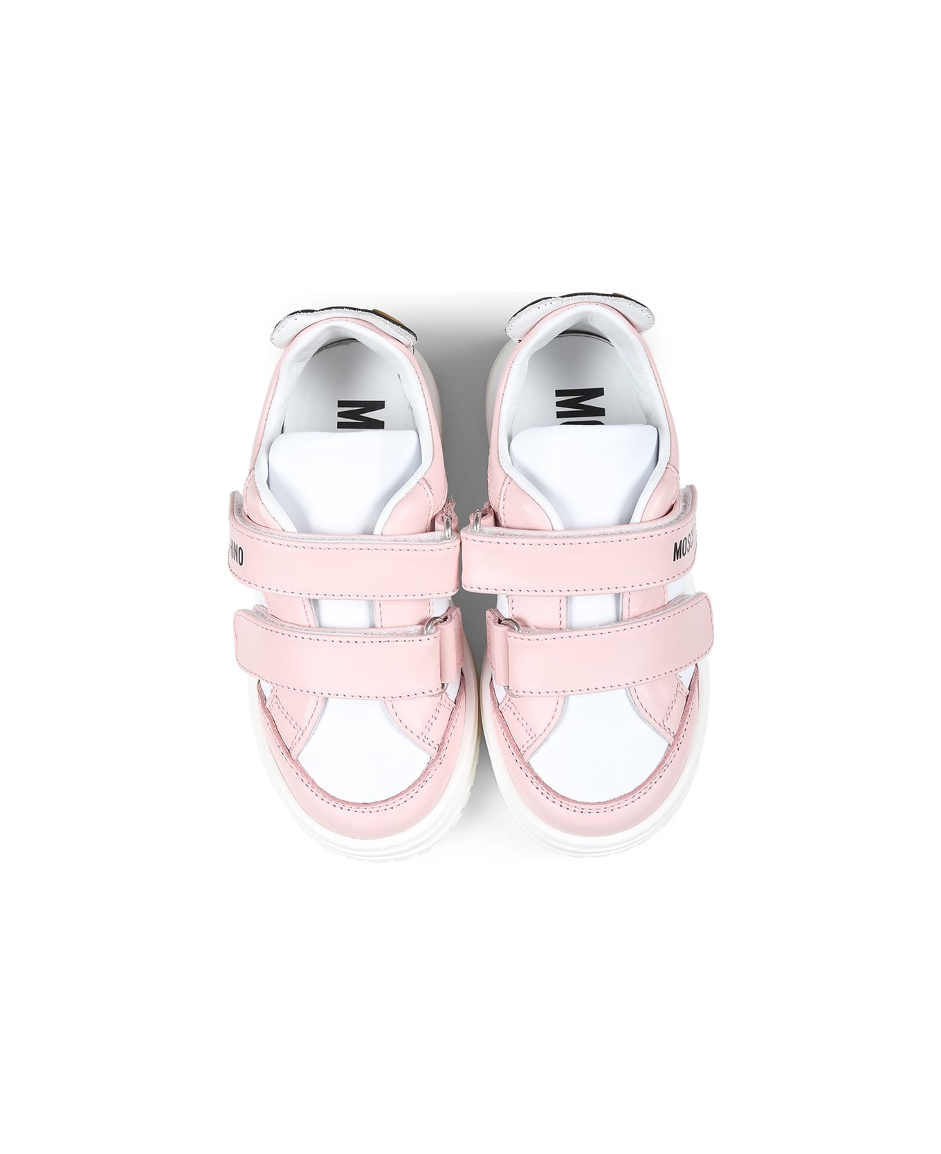 Moschino White Sneakers For Baby Girl And Girl - White