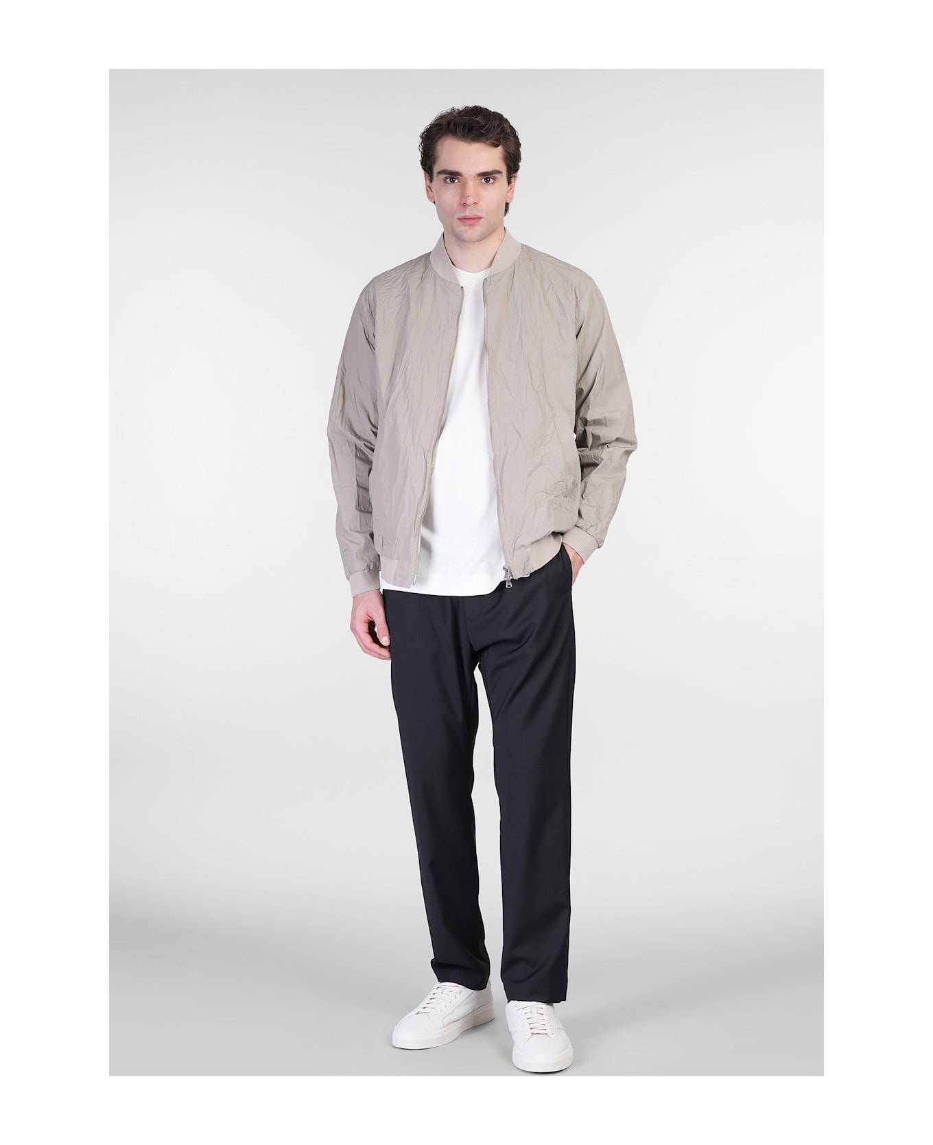 Barena Blus Bomber Jacket In Beige Cotton - beige