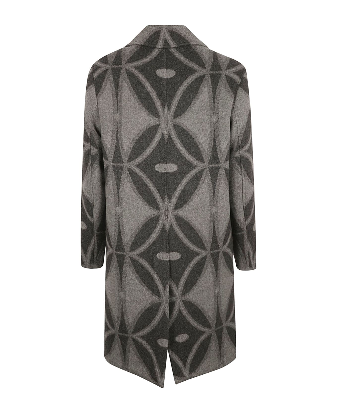 Etro Patterned Button-up Coat - Grey コート