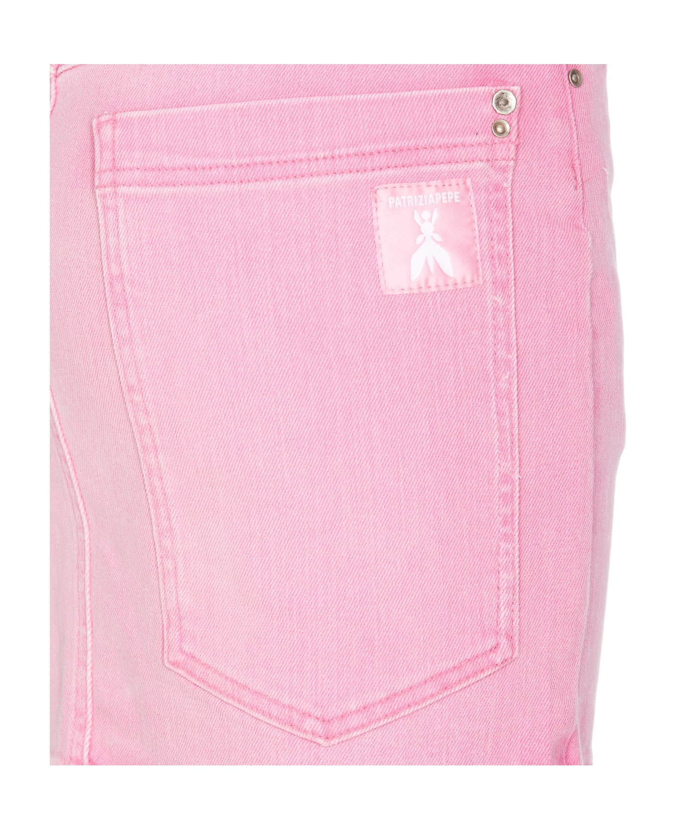 Patrizia Pepe Denim Mini Skirt - Pink