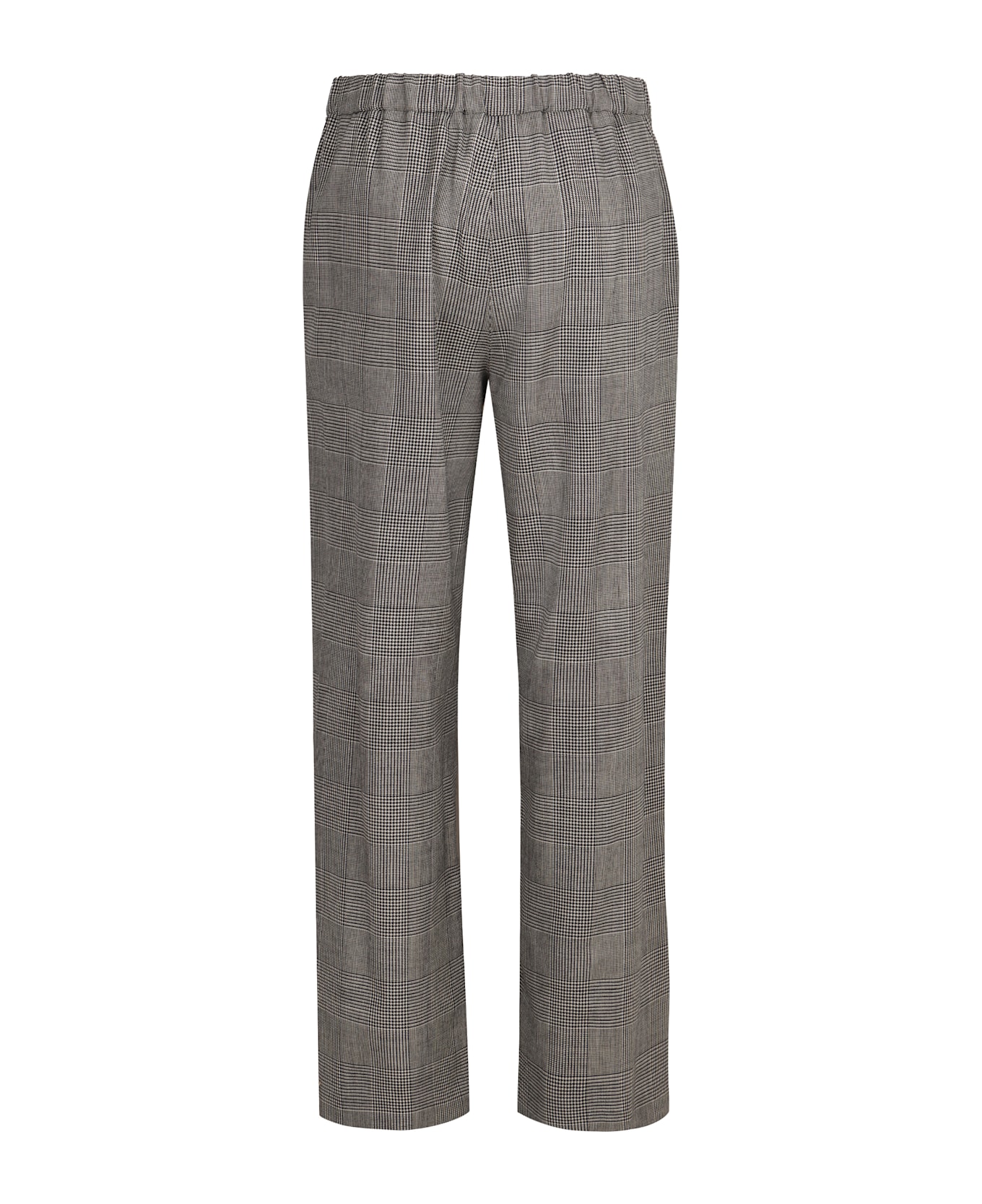
S Max Mara Prince-of-wales Checked Trousers - grey