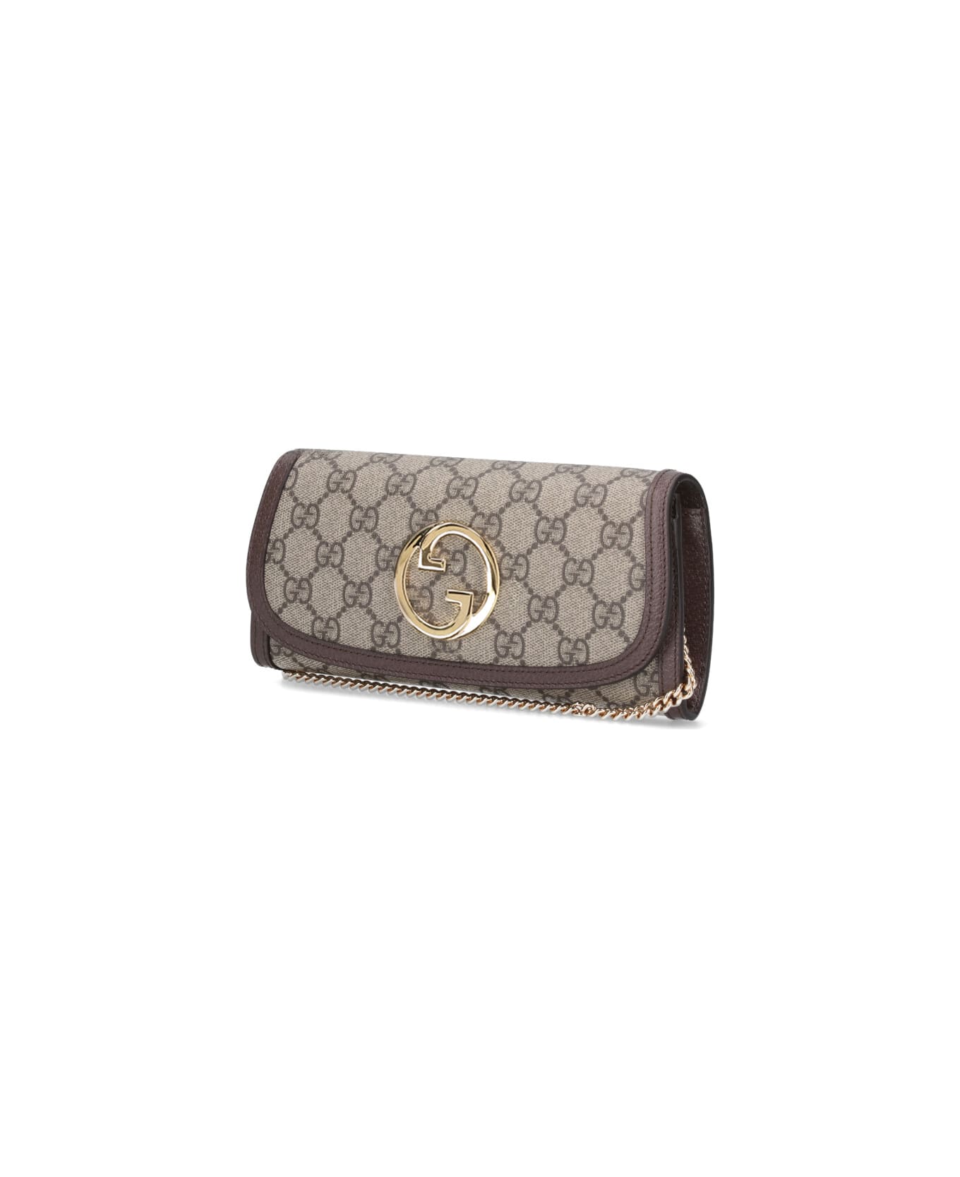 Gucci Continental Wallet With 
blondie
 Chain - Beige