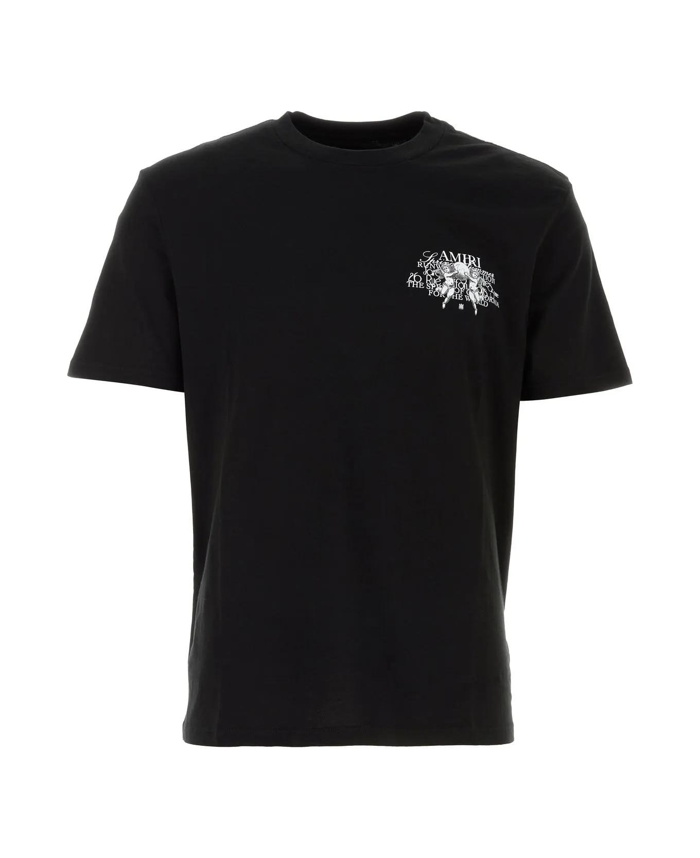 AMIRI Black Cotton T-shirt - BLACK
