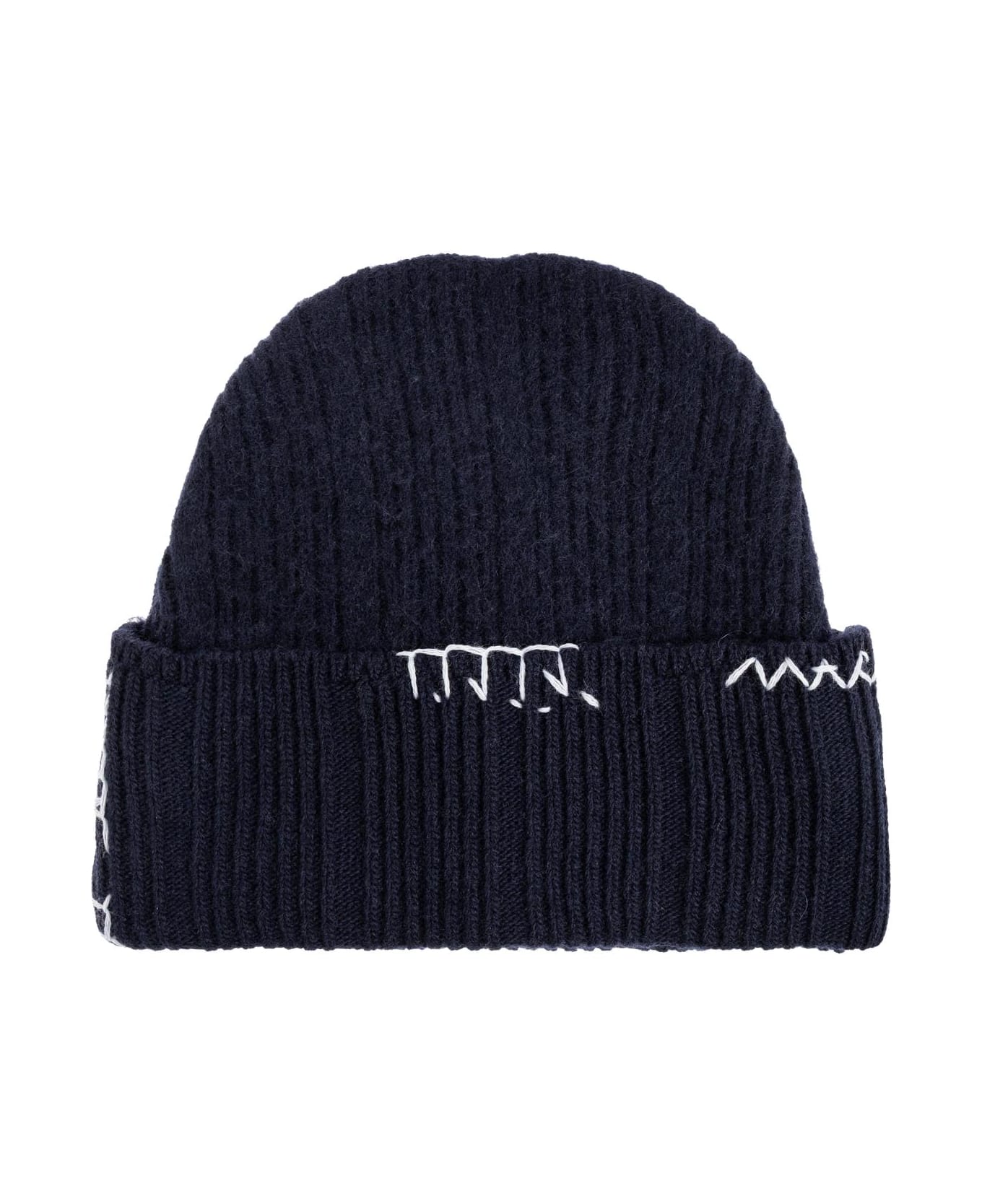 Marni Wool Beanie With Stitching - ULTRAMARINE