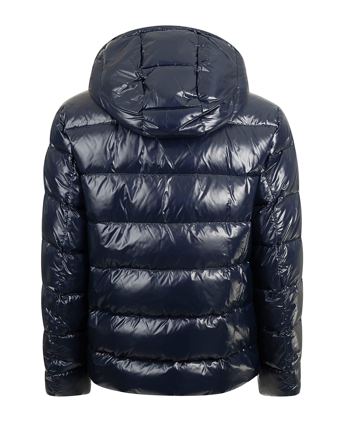 Fay Shiny Zipped Padded Jacket - BLU NAVY