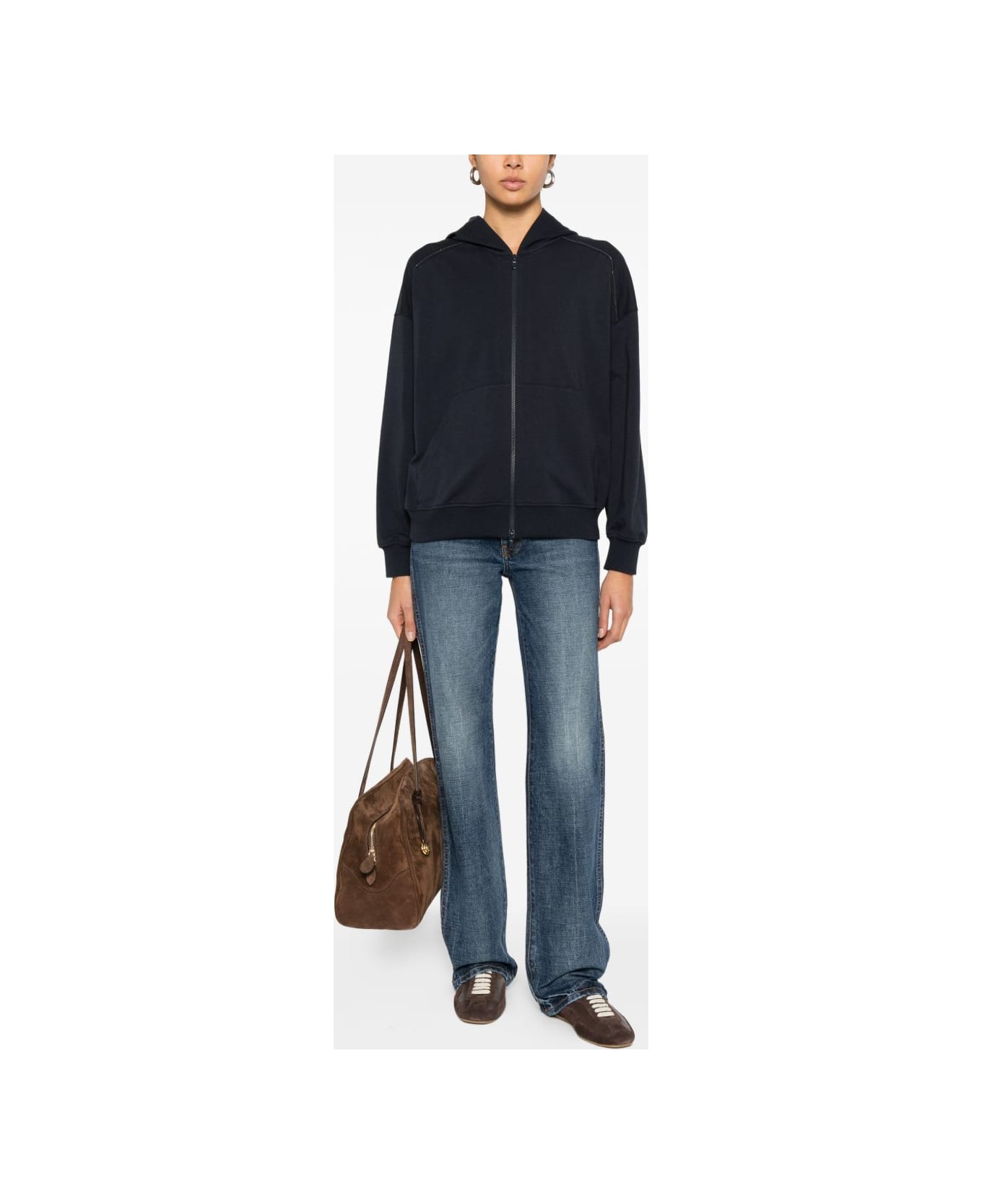 Brunello Cucinelli Cotton Hoodie - Blue