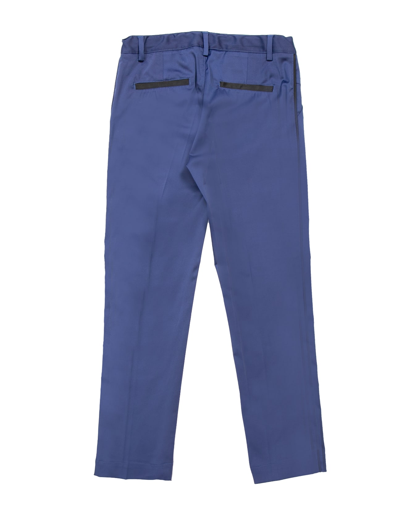 Paolo Pecora Cotton Blend Pants - Blue