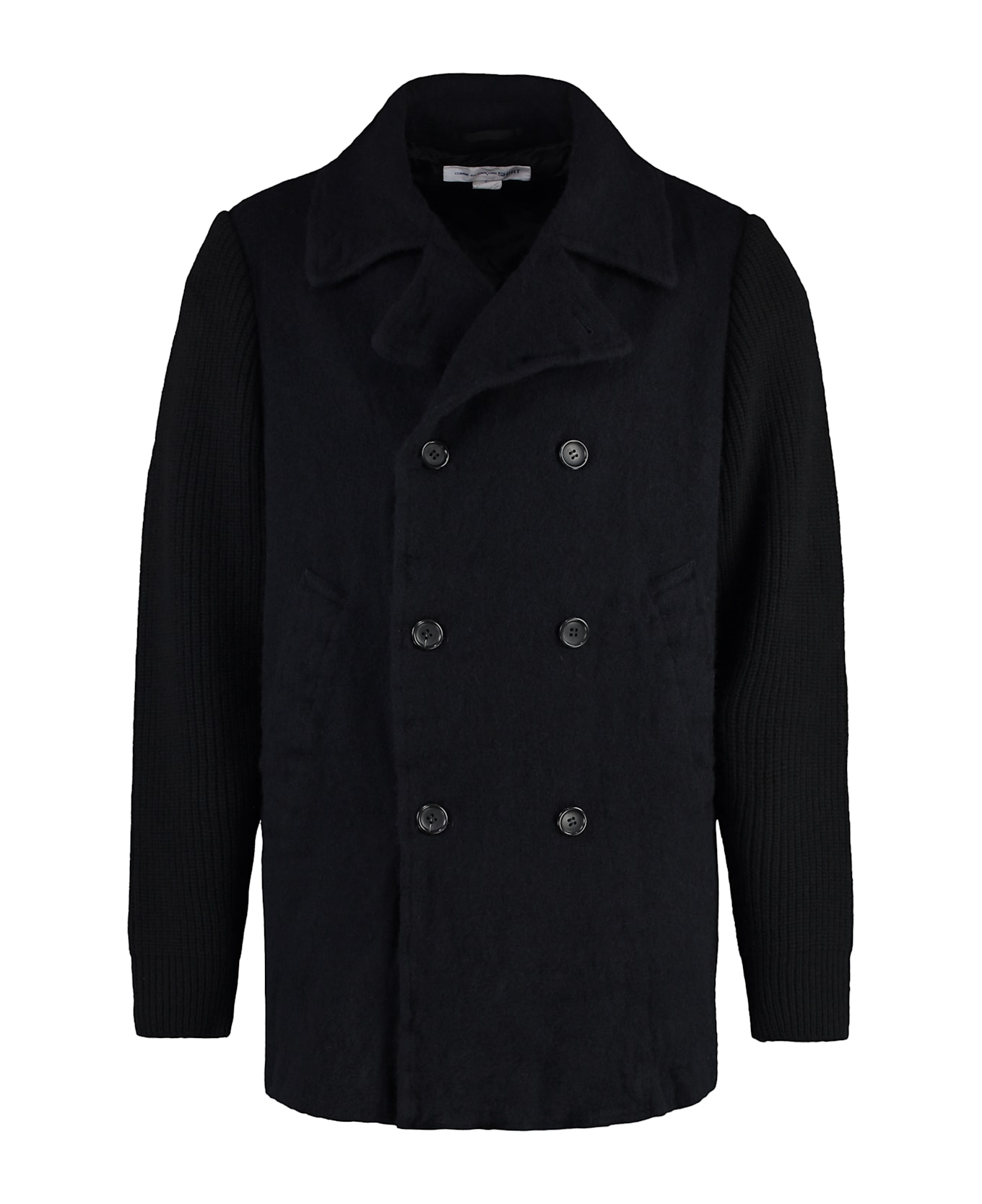 Comme des Garçons Shirt Wool Blend Peacoat - blue