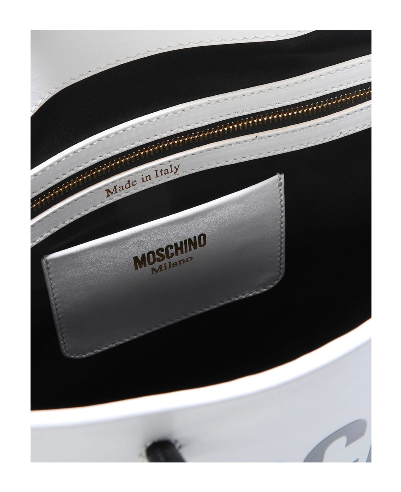 Moschino Logo Tote - White