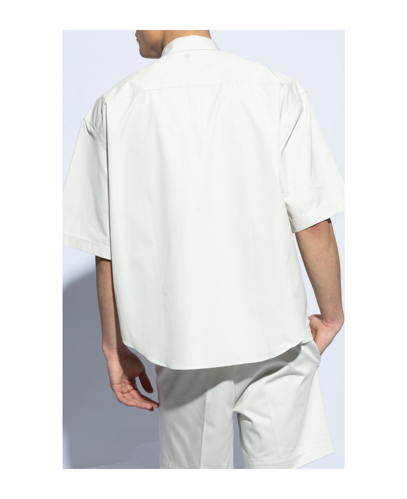 Ami Alexandre Mattiussi Cotton Shirt With Logo - GREY シャツ