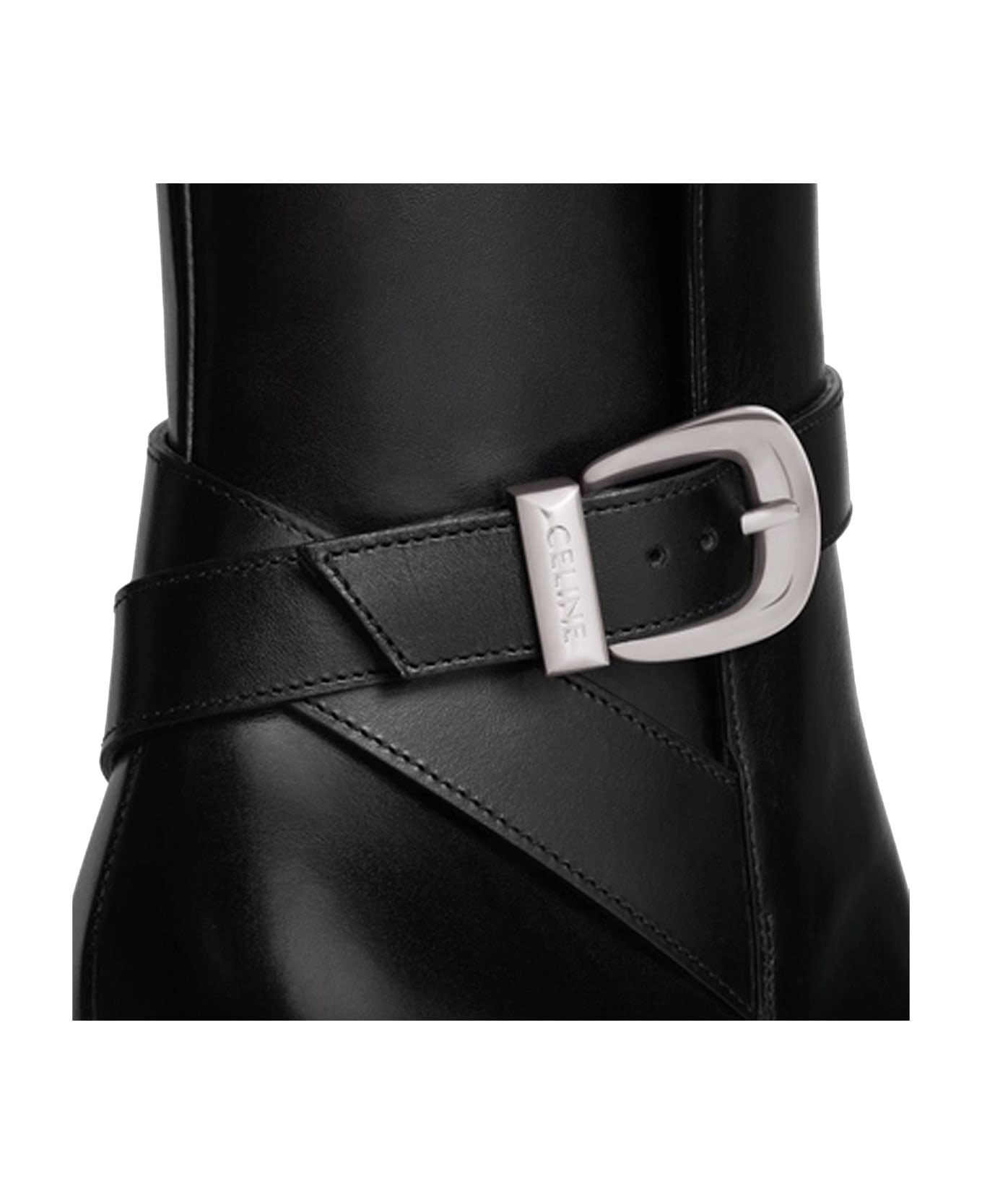 Celine Jodphur Leather Boots - Black