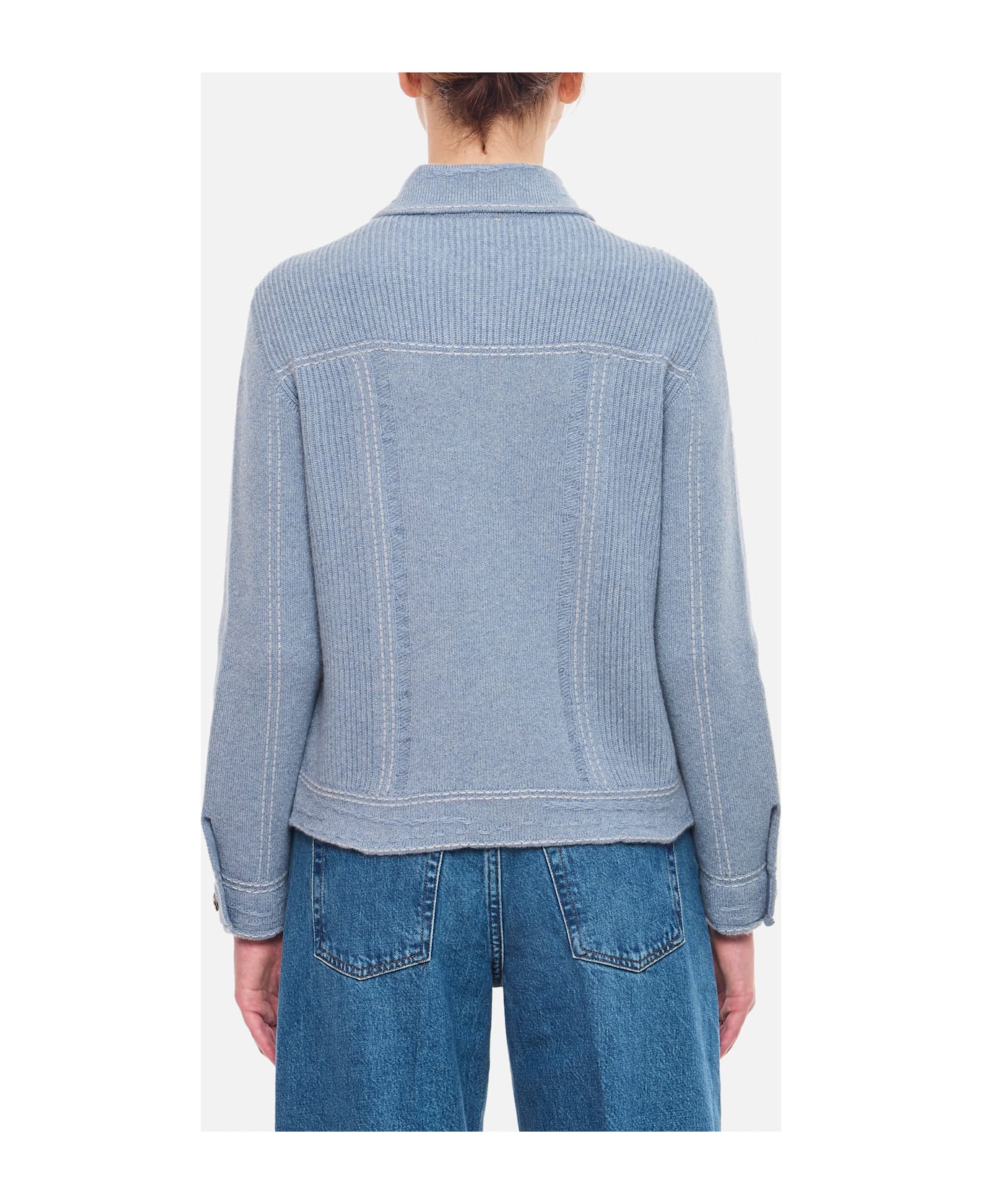 Barrie Fitted Jacket - Clear Blue