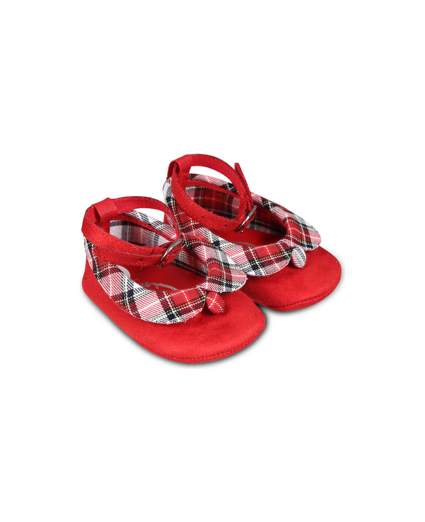 Monnalisa Red Balett Flats For Baby Girl - Red