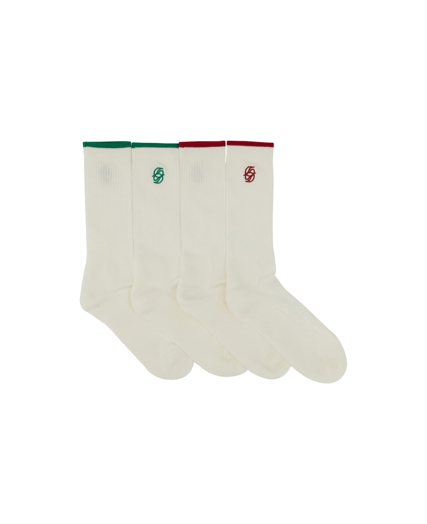 Drôle de Monsieur Socks With Logo - WHITE