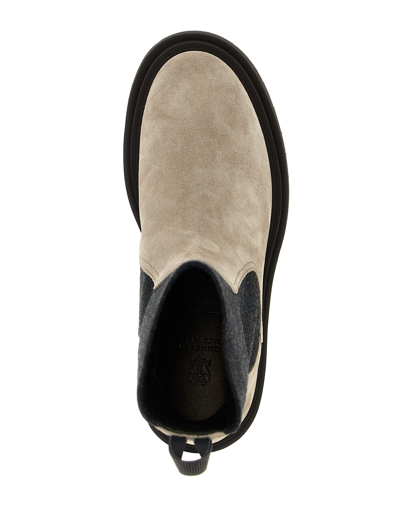 Brunello Cucinelli Precious Loop Detail Ankle Boots - Beige