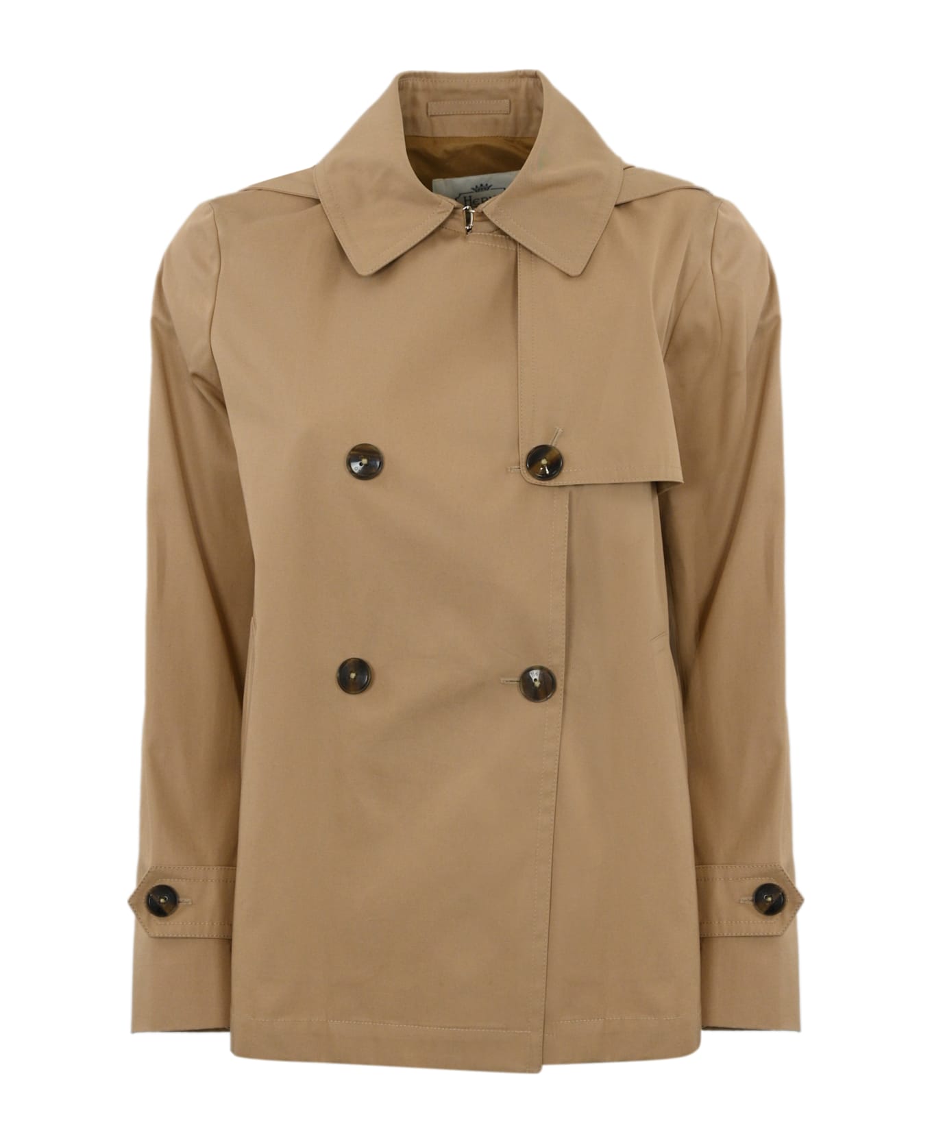 Herno Cotton Gabardine Raincoat - Cammello