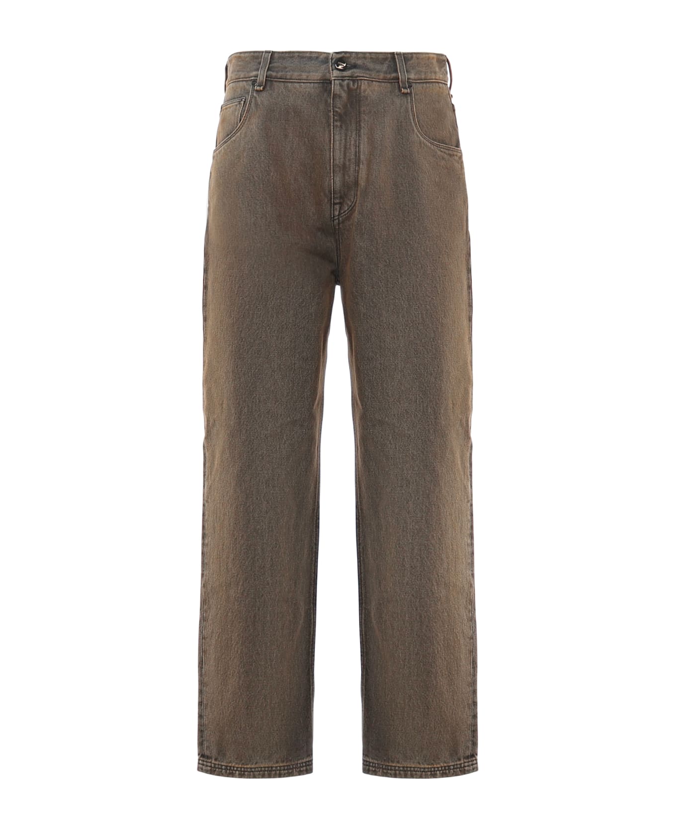 Fendi Long Cotton Denim Jeans - Grey