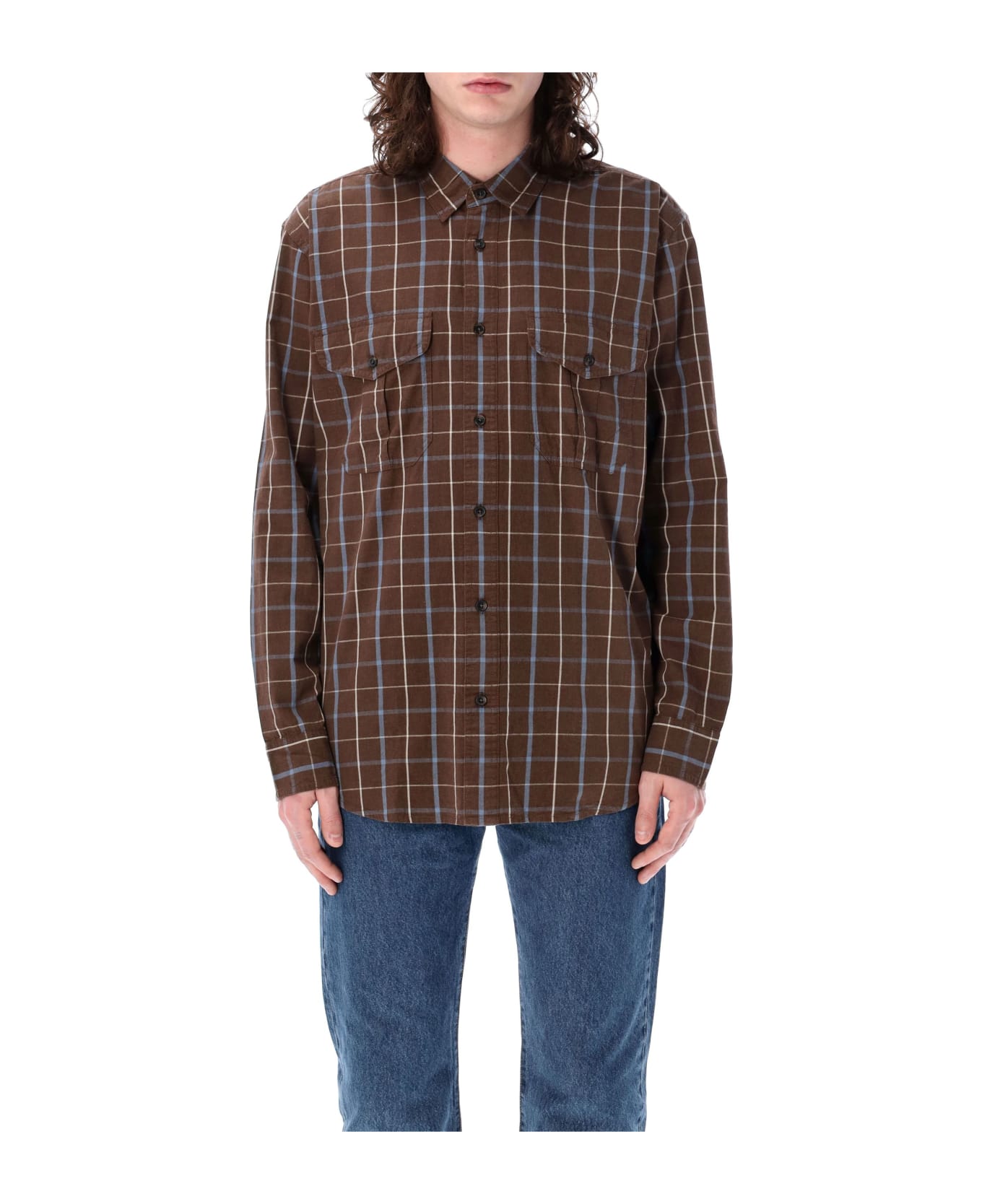 Filson Washed Feather Cloth Shirt - OLIVE CHECK