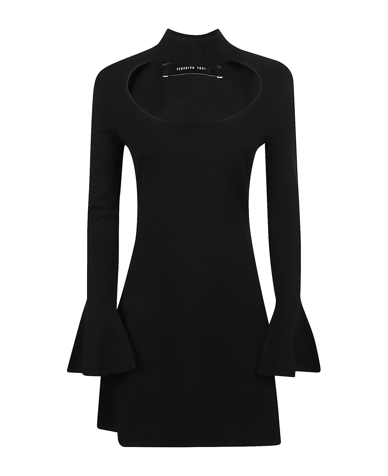 Federica Tosi Flared Cuff Dress - Black