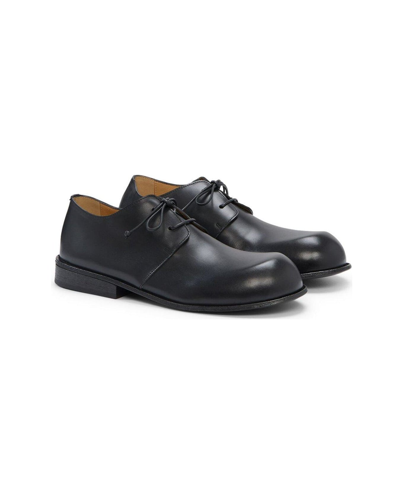Marsell Muso Round Toe Lace-up Shoes - BLACK