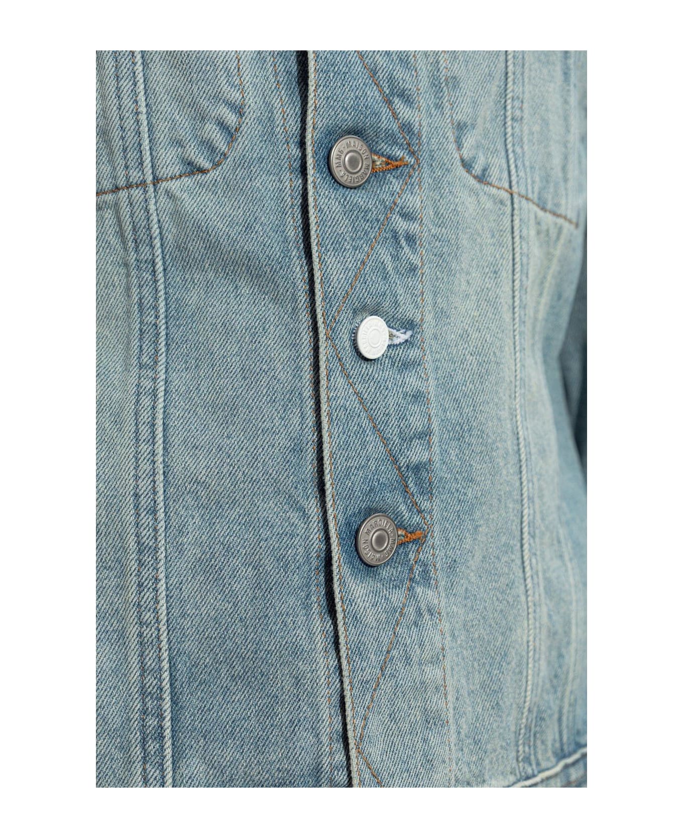 MM6 Maison Margiela Cut-out Denim Jacket - Denim