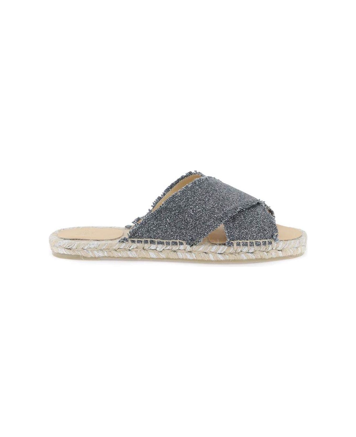 Castañer Palmera Crossover Strap Flat Sandals - Grey