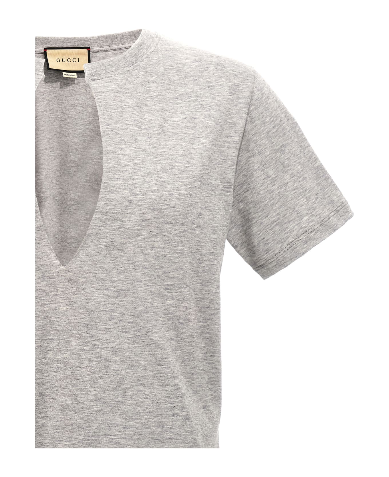 Gucci V-neck T-shirt - Grey Melange