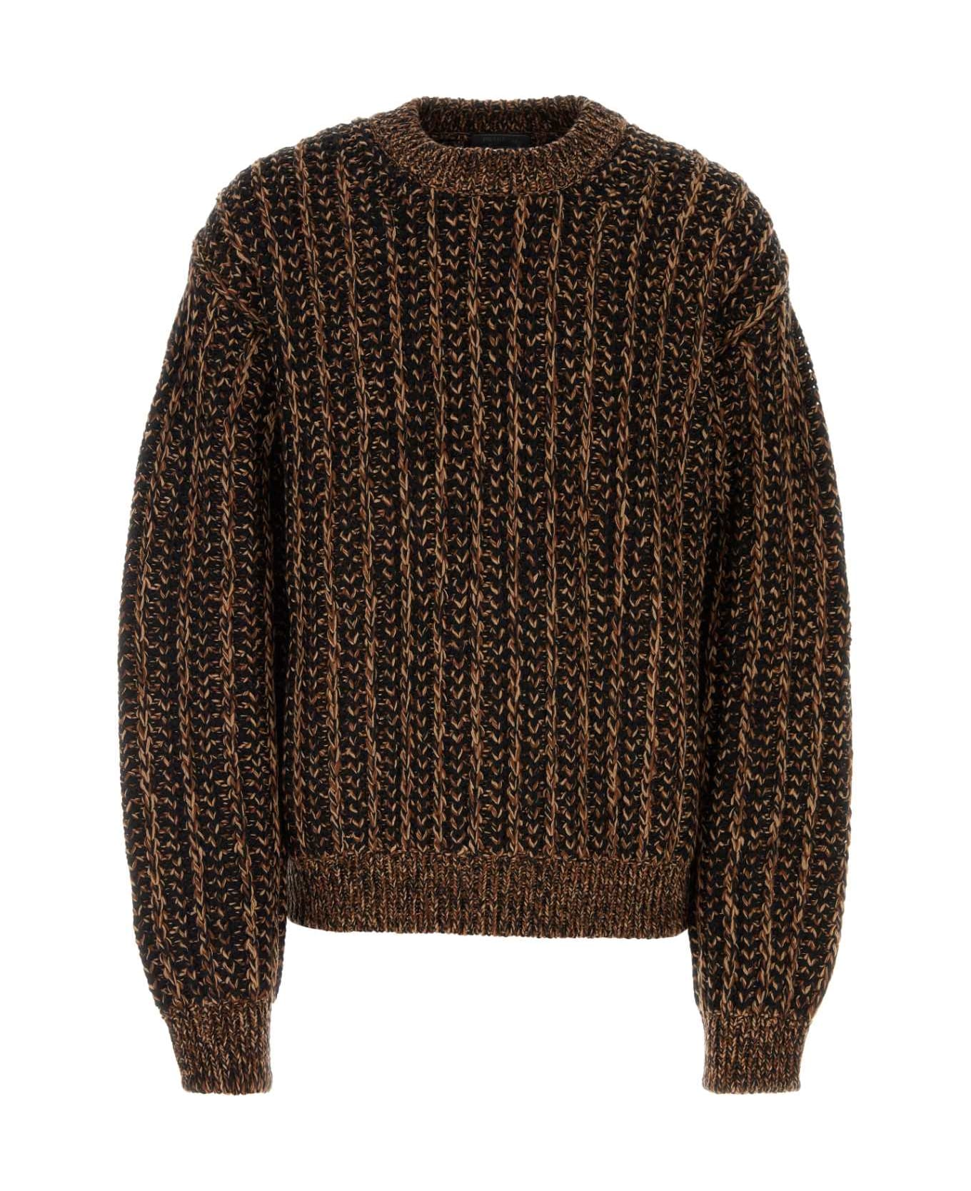 Prada Multicolor Wool Blend Sweater - CAMMELLO