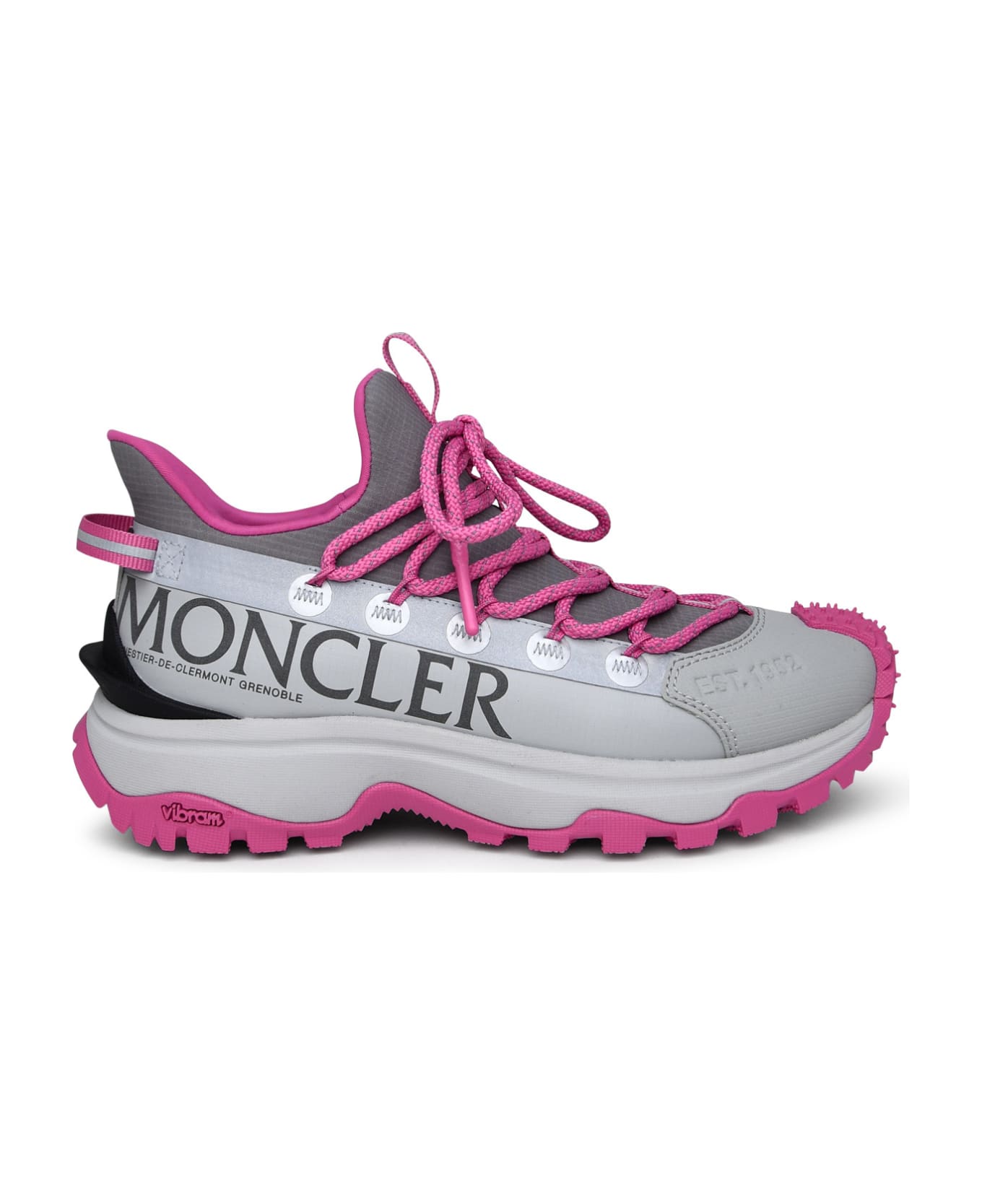 Moncler Trail Grip Sneakers In Gray Polyamide - Grey