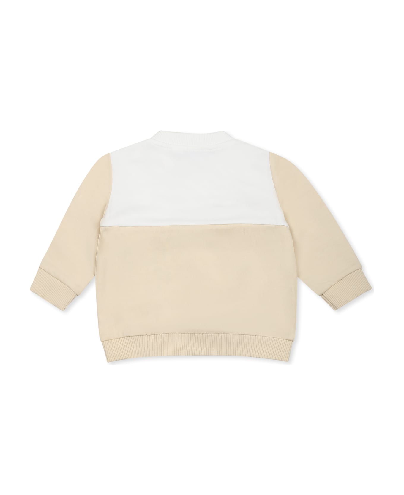 Moschino Beige Sweatshirt For Babykids With Teddy Bear - Beige