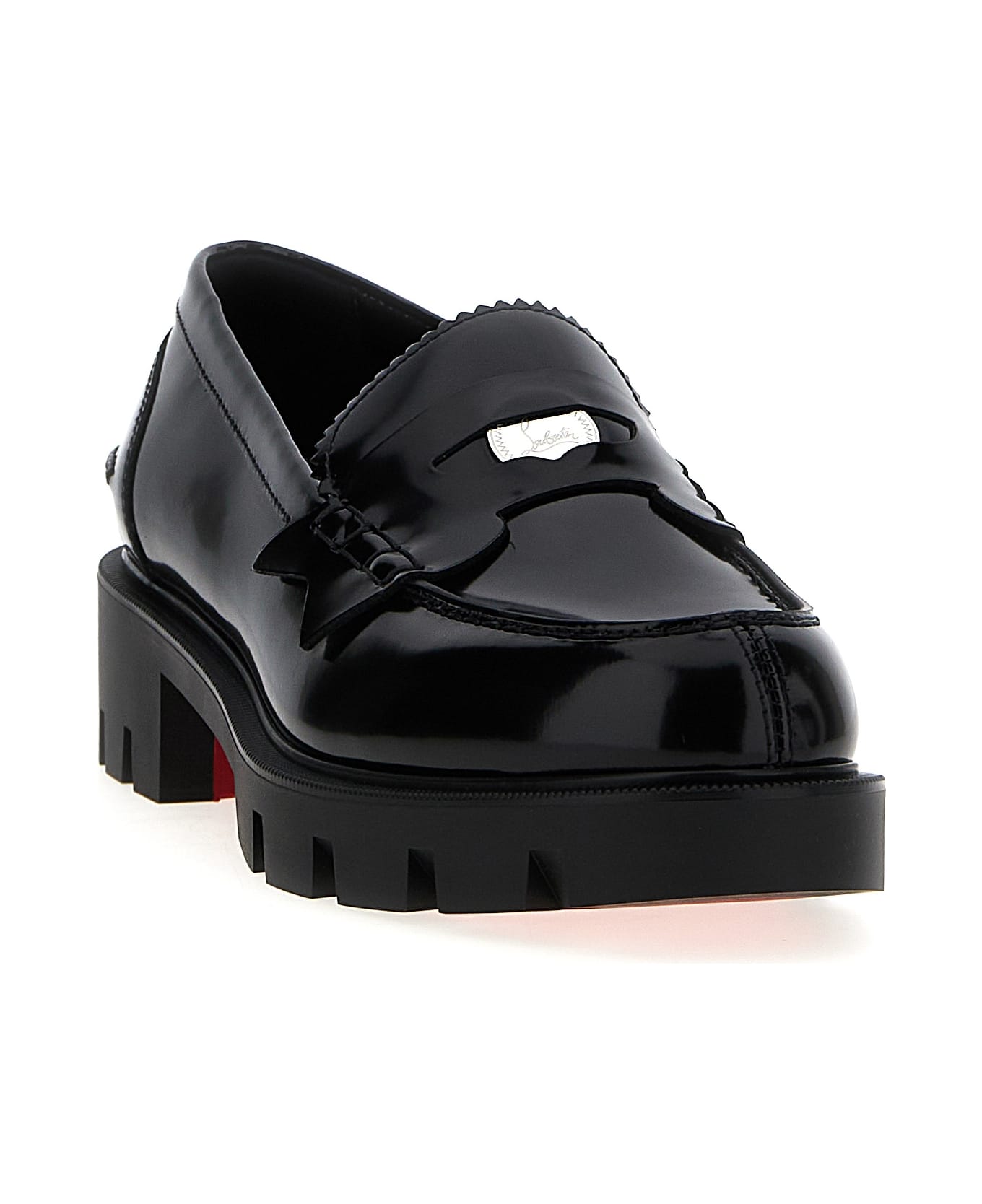 Christian Louboutin 'penny Lug' Loafers - Black  