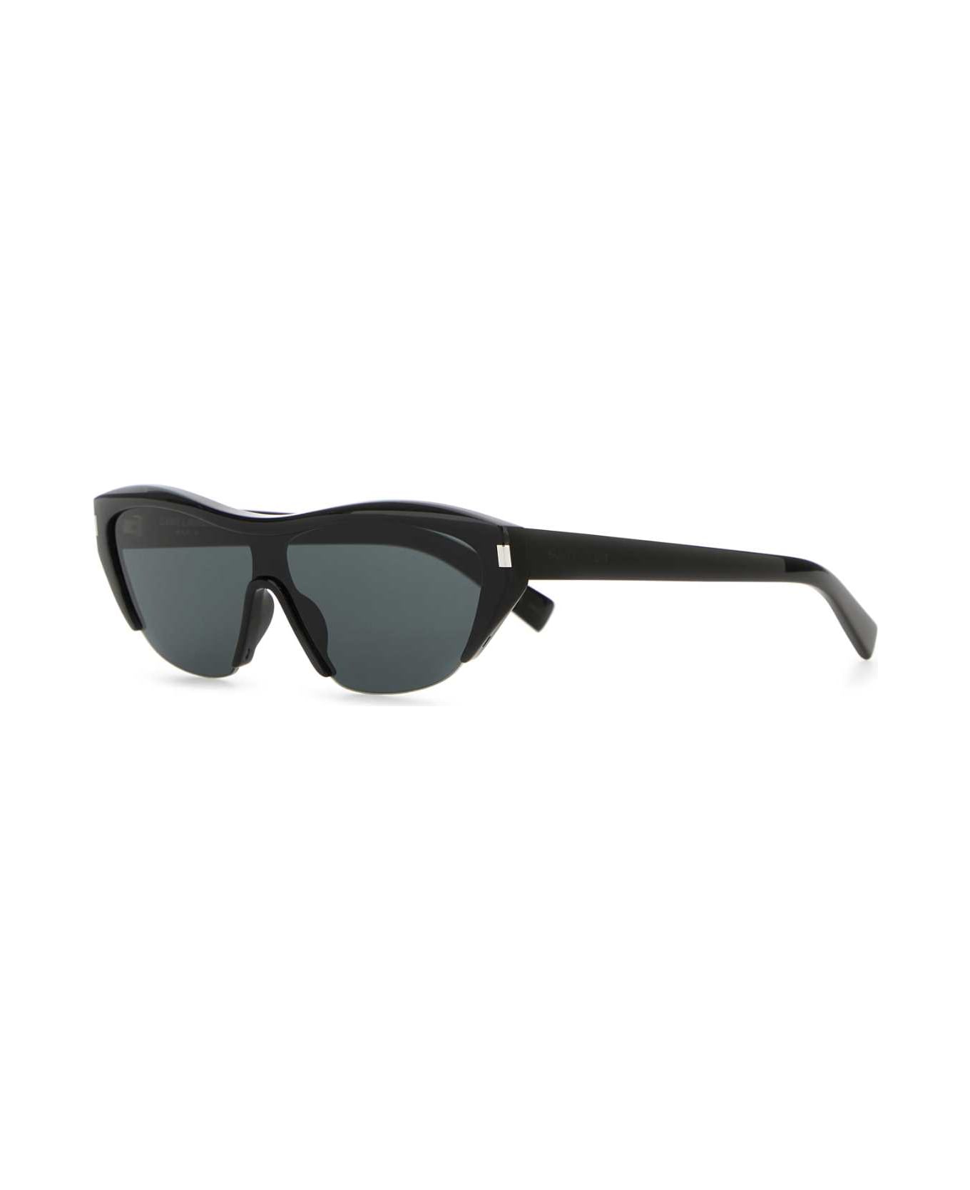 Saint Laurent Black Acetate Sl 704 Sunglasses - BLACKBLACK