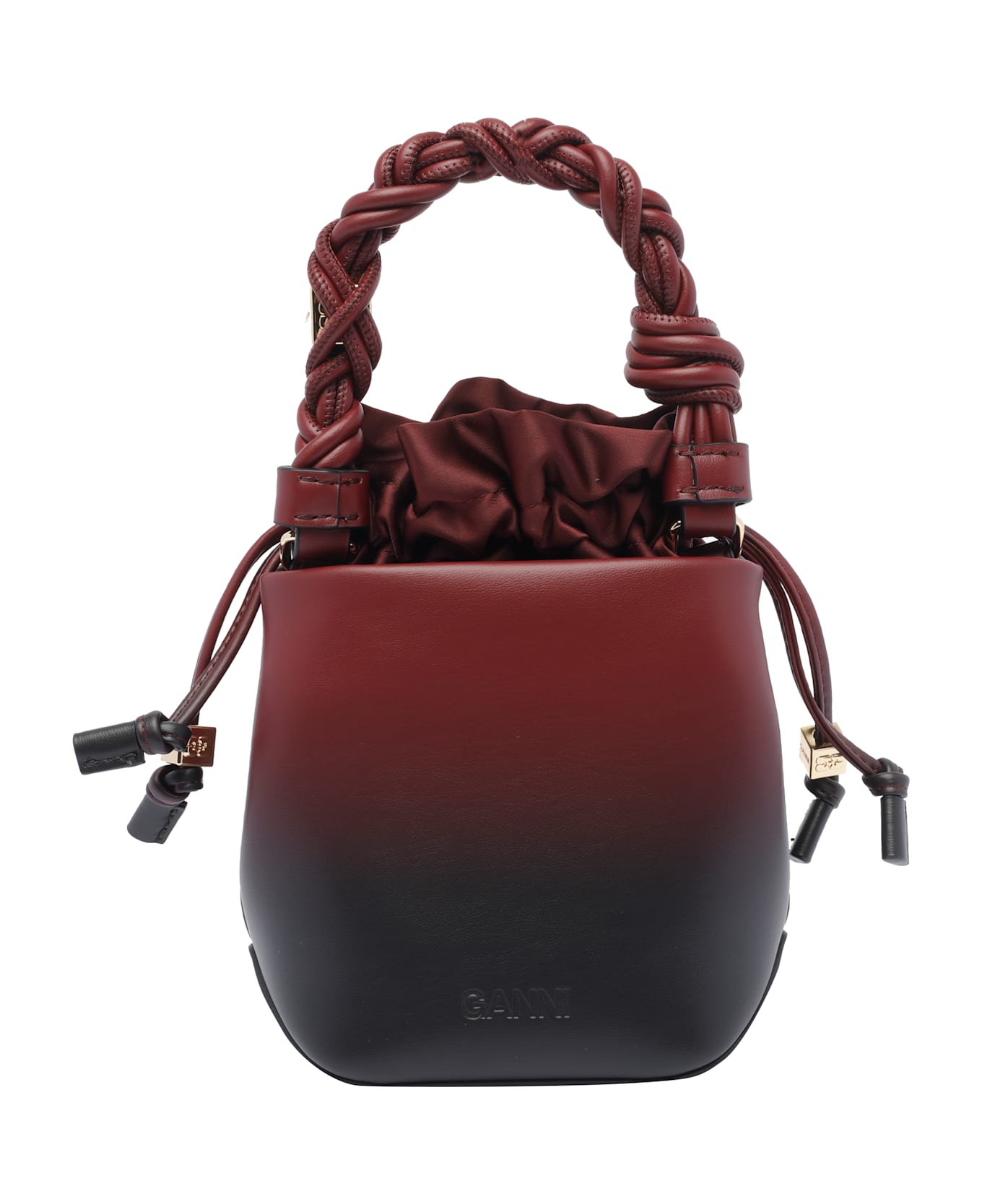 Ganni Mini Bou Bucket Bag - Red