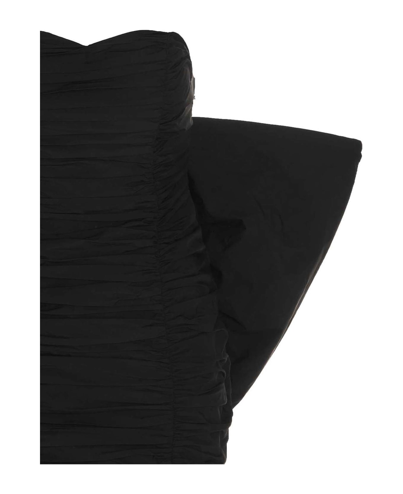 Rotate by Birger Christensen Off-the-shoulder Dress With Maxi Bow - Black