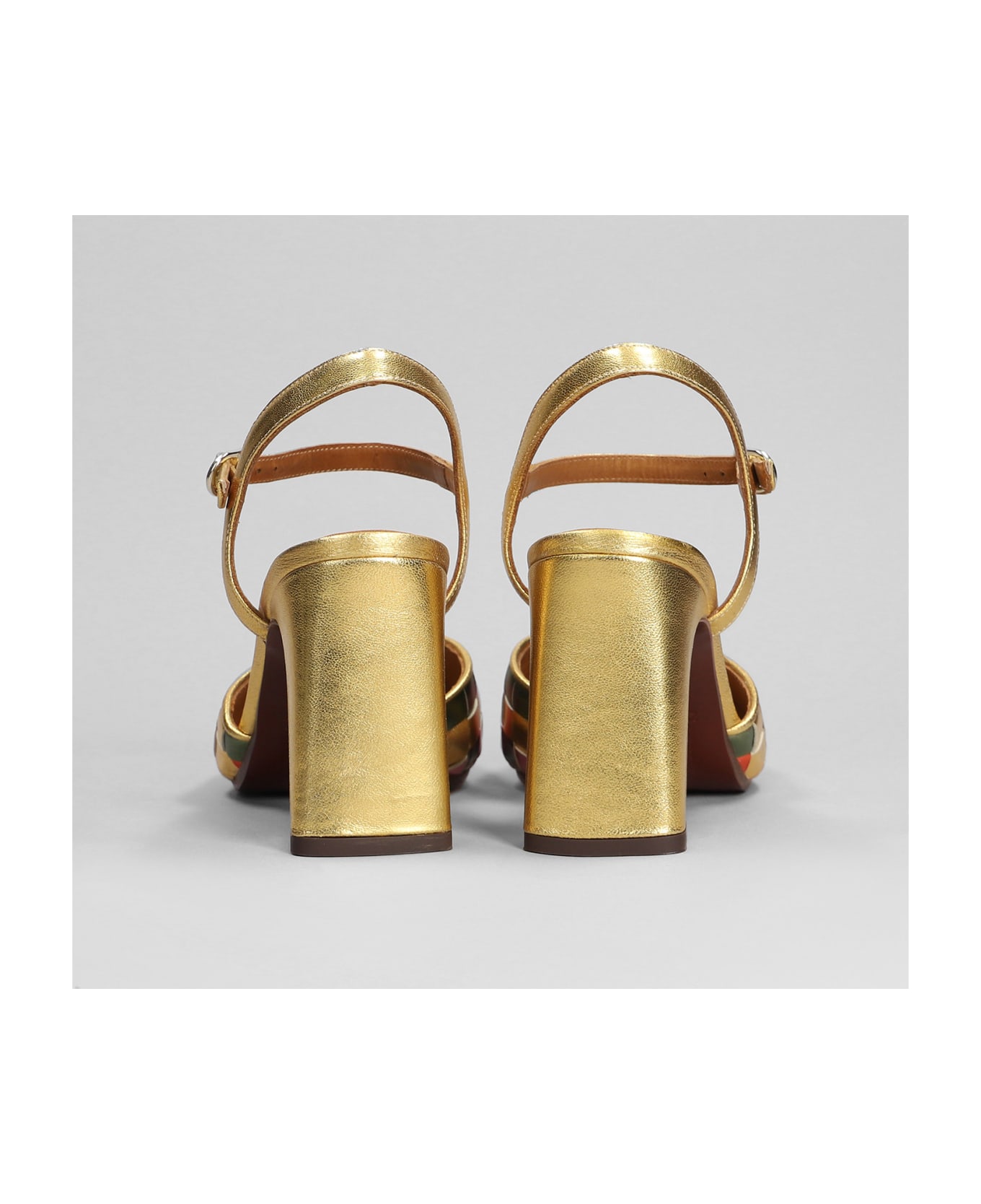 Chie Mihara Mision Sandals In Gold Leather - gold