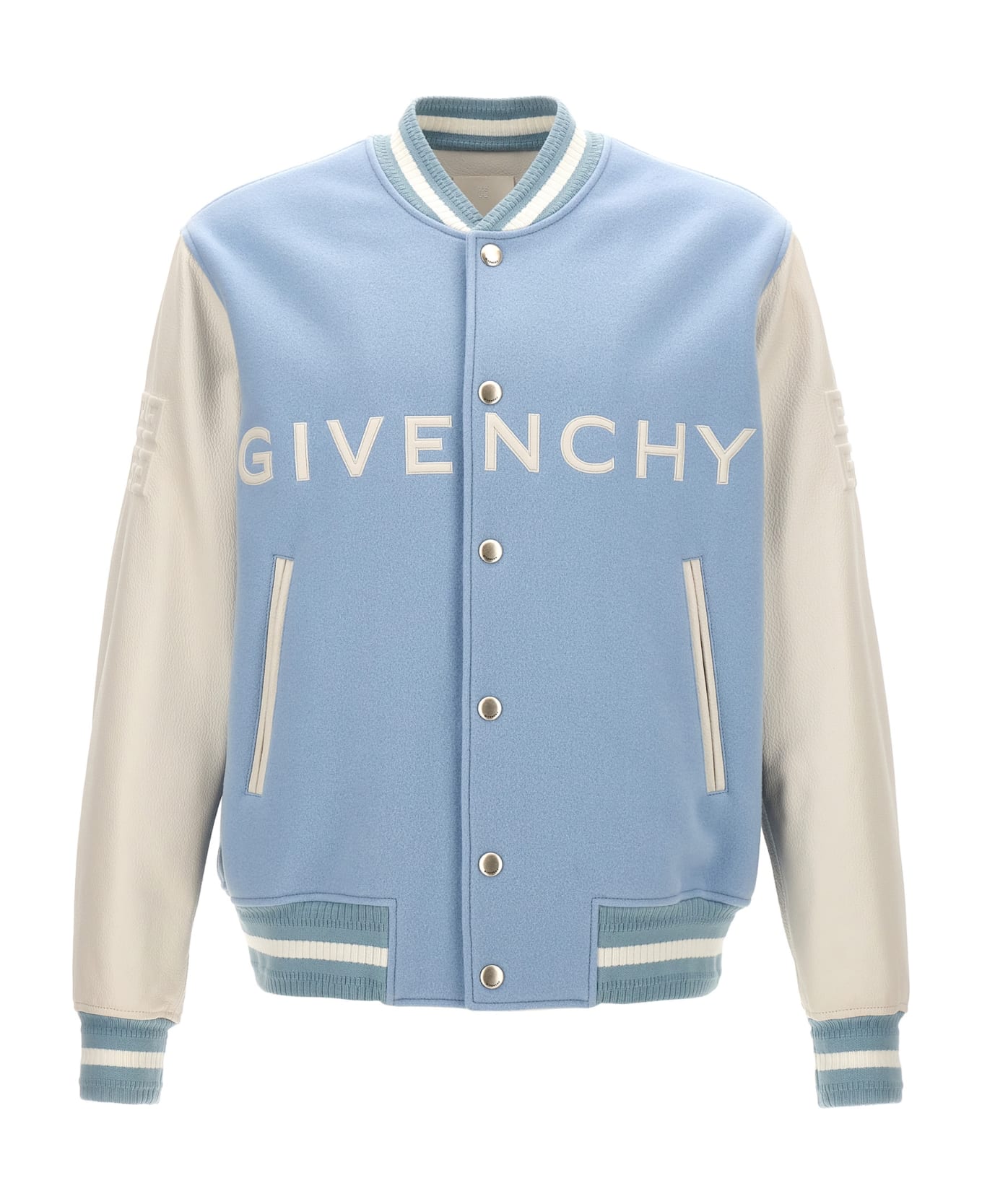 Givenchy 'givenchy' Bomber Jacket - Light Blue