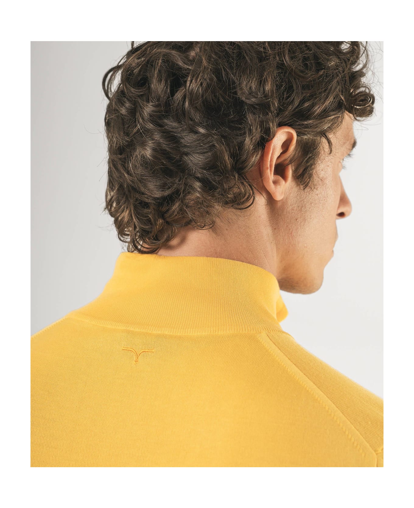 Larusmiani Paul T-shirt With Zip Sweater - Yellow