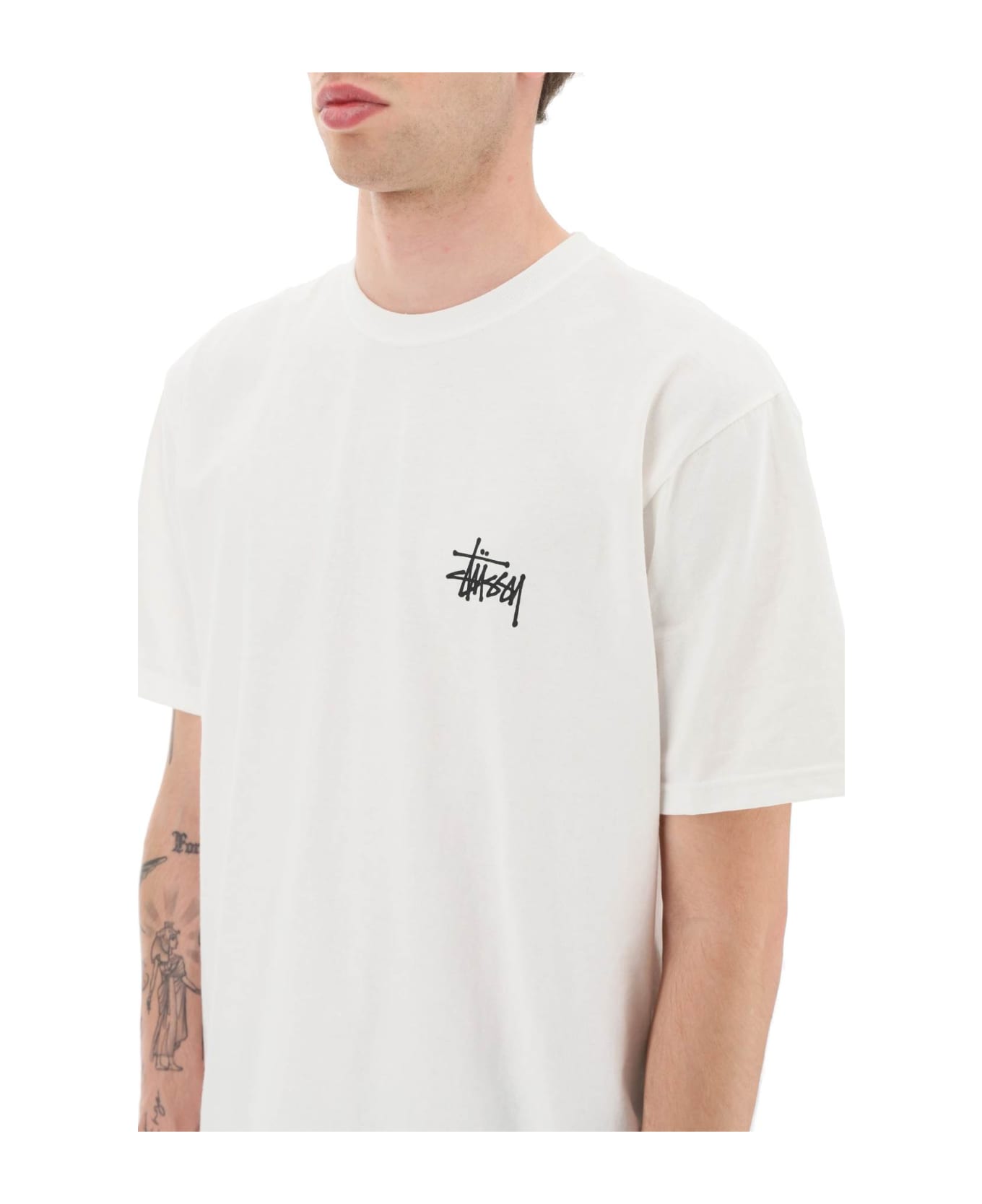 Stussy Logo Print T-shirt - White