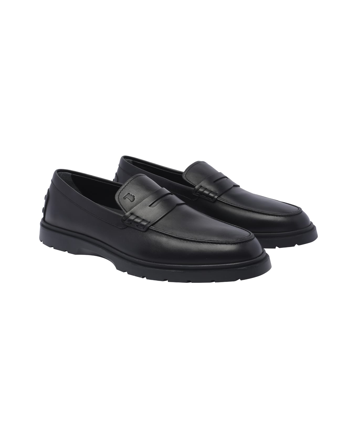 Tod's Leather Loafers - Black