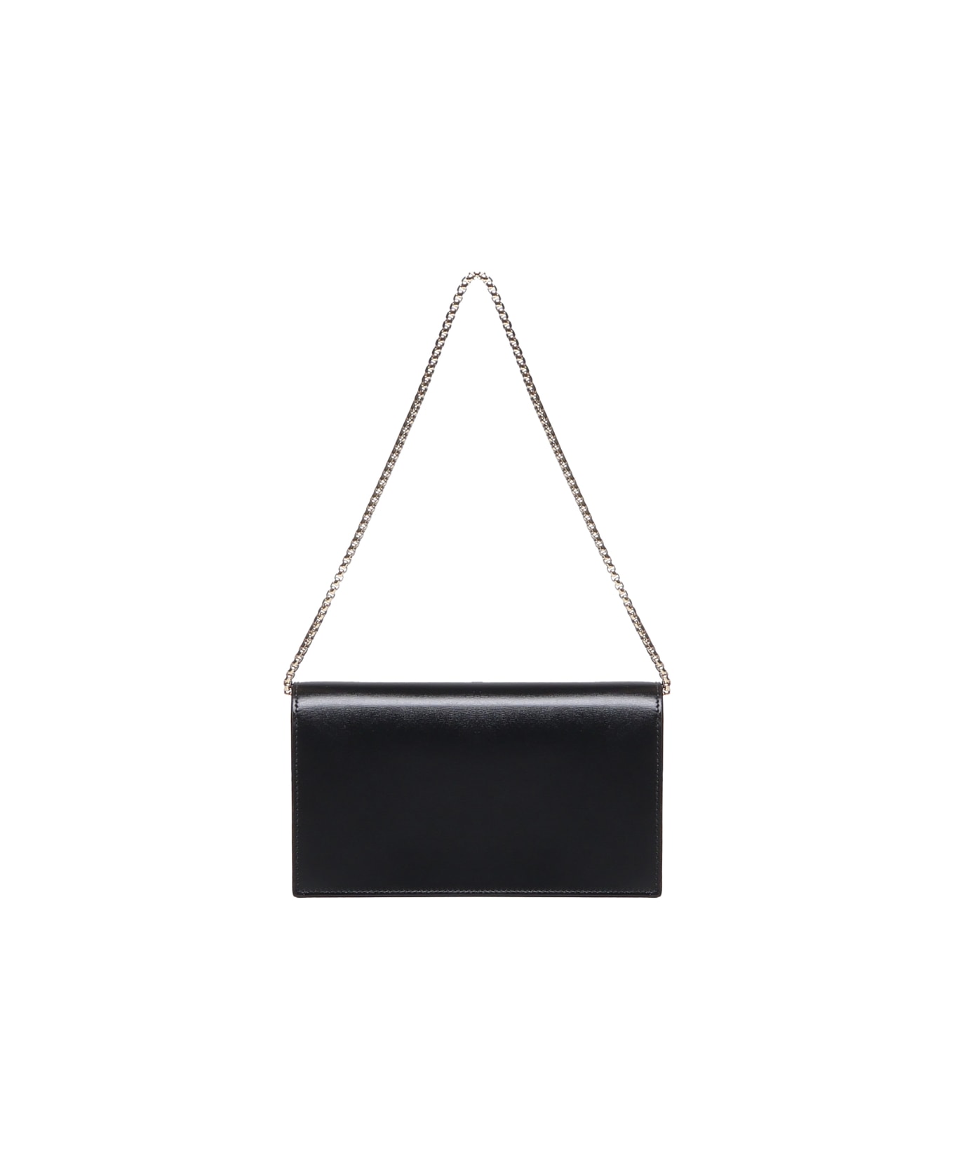 Ferragamo Shoulder Bag With Gancini Shoulder Strap - Black