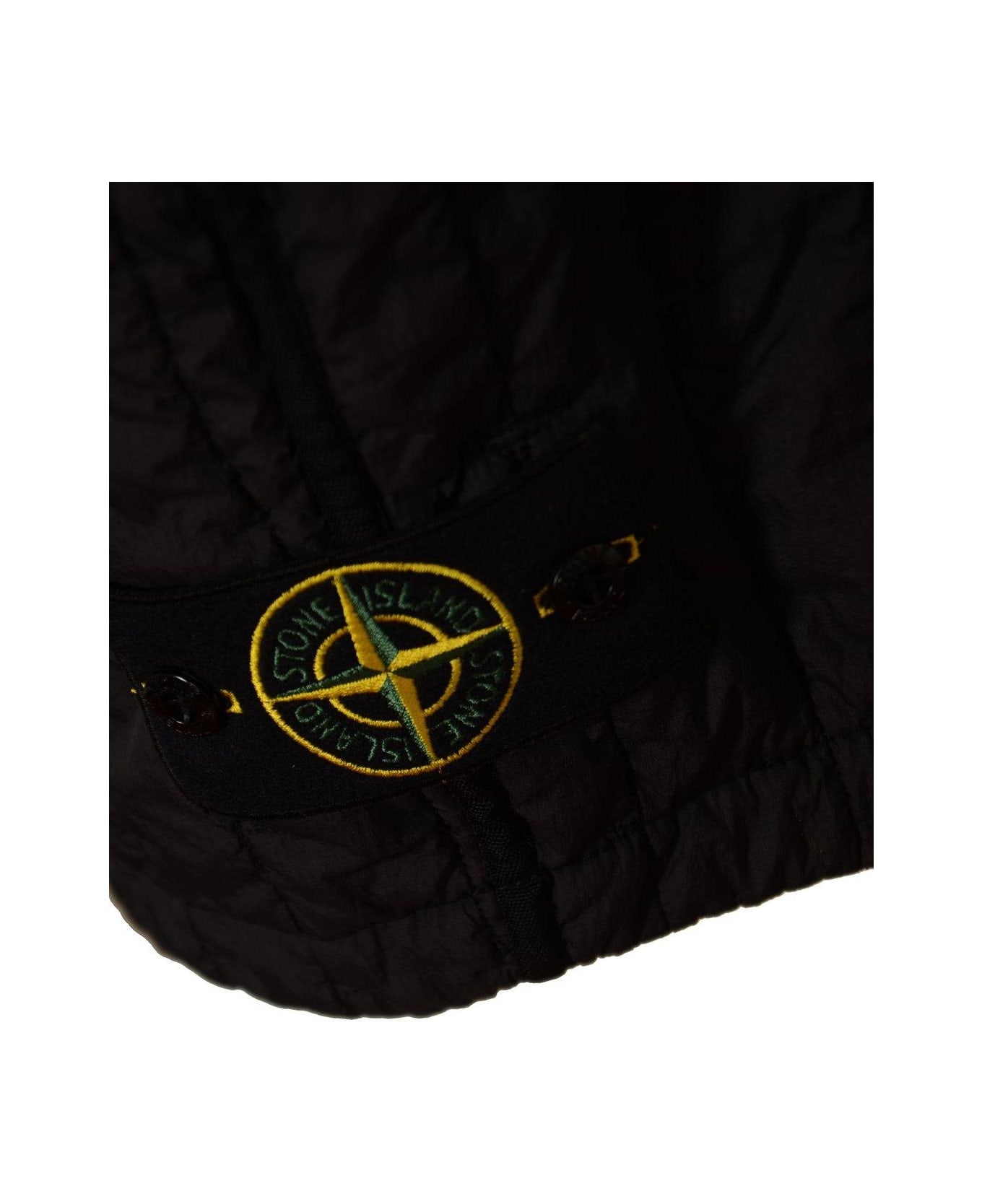 Stone Island Quilted Buttoned Vest - Nero