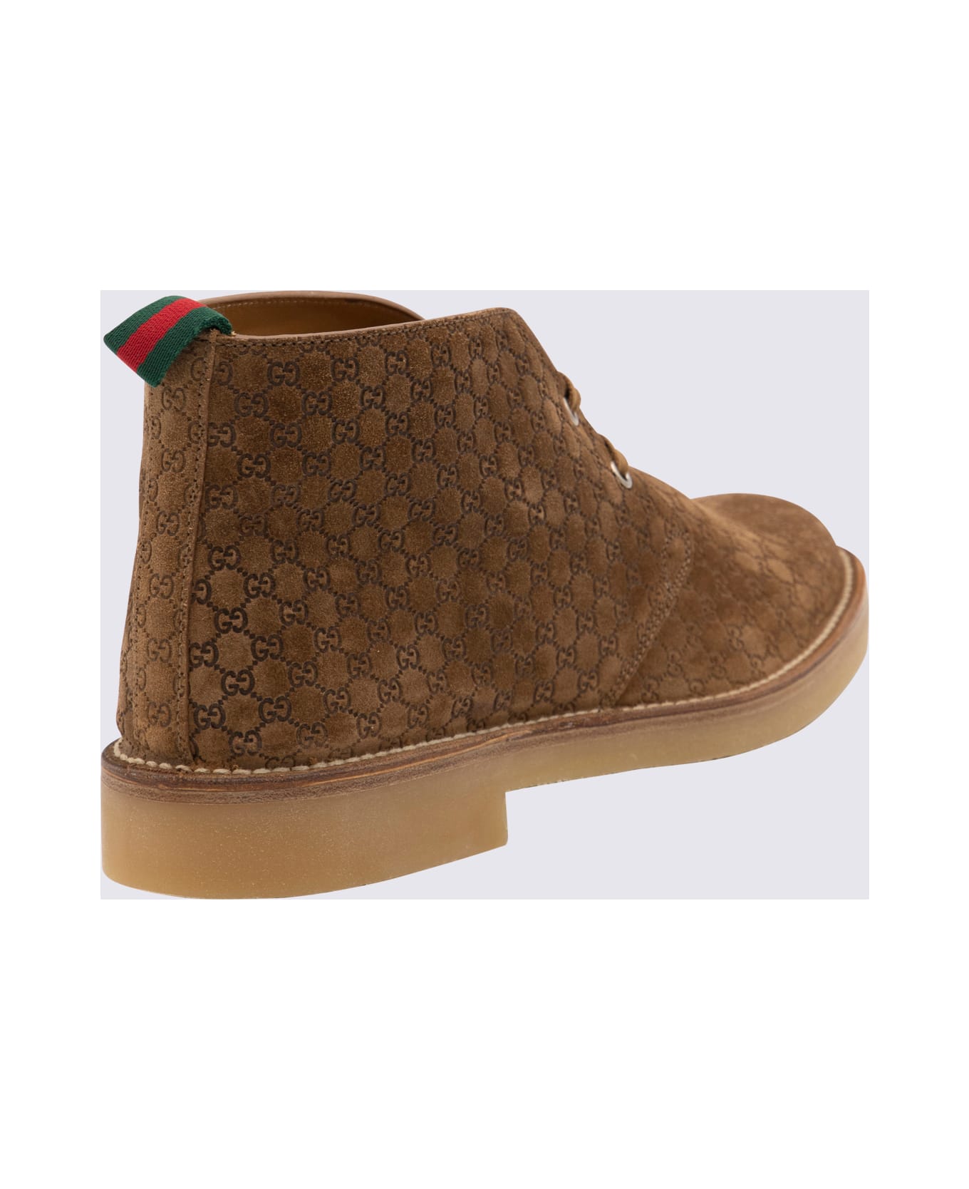 Gucci Brown Leather Boots - TOBACCO