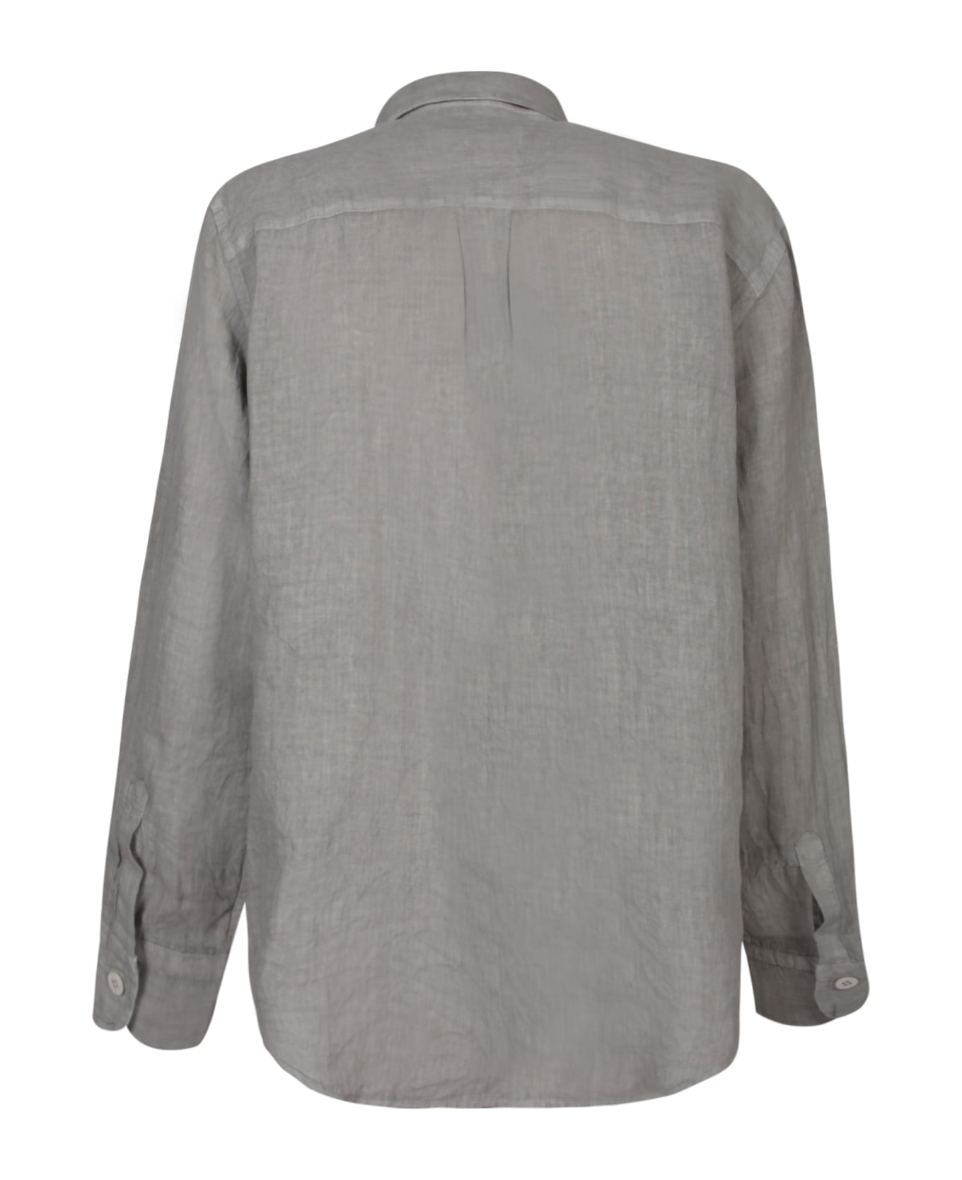 costumein Andrea Linen Shirt In Grey Green - Grey