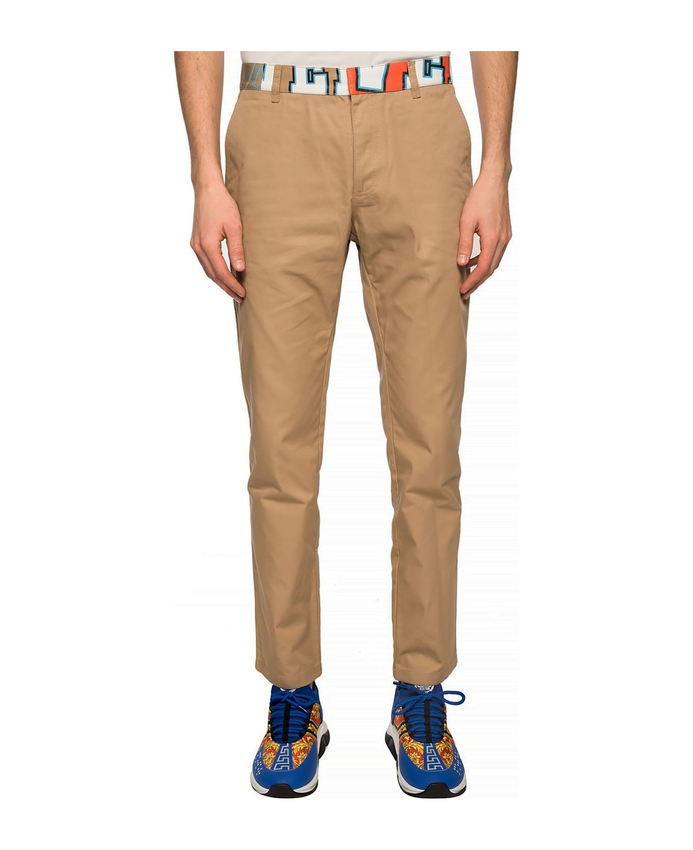 Versace Compilation Chino Trousers - Beige