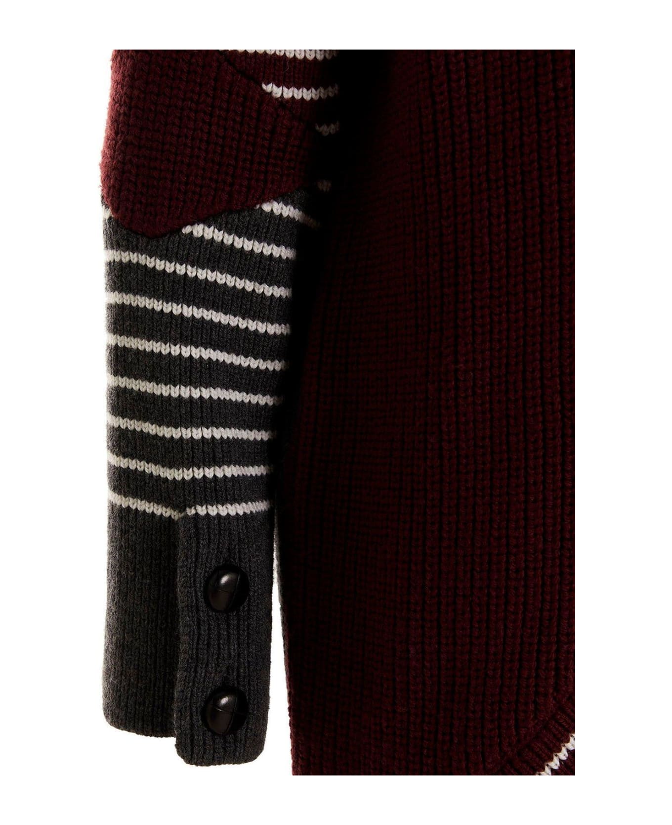 Stella McCartney Crewneck Buttoned Coat - MultiColour