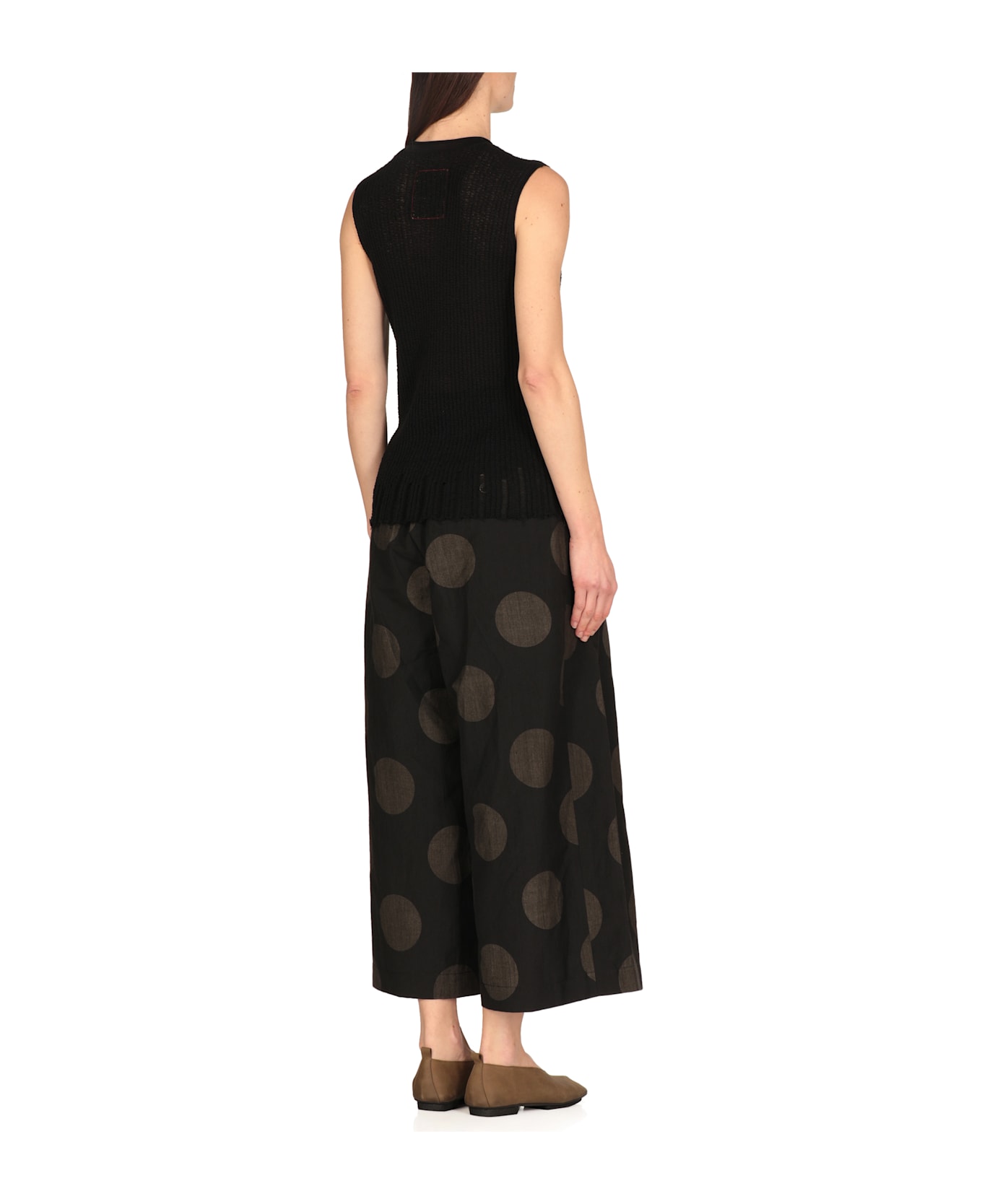 Uma Wang Silk And Cotton Top - Black